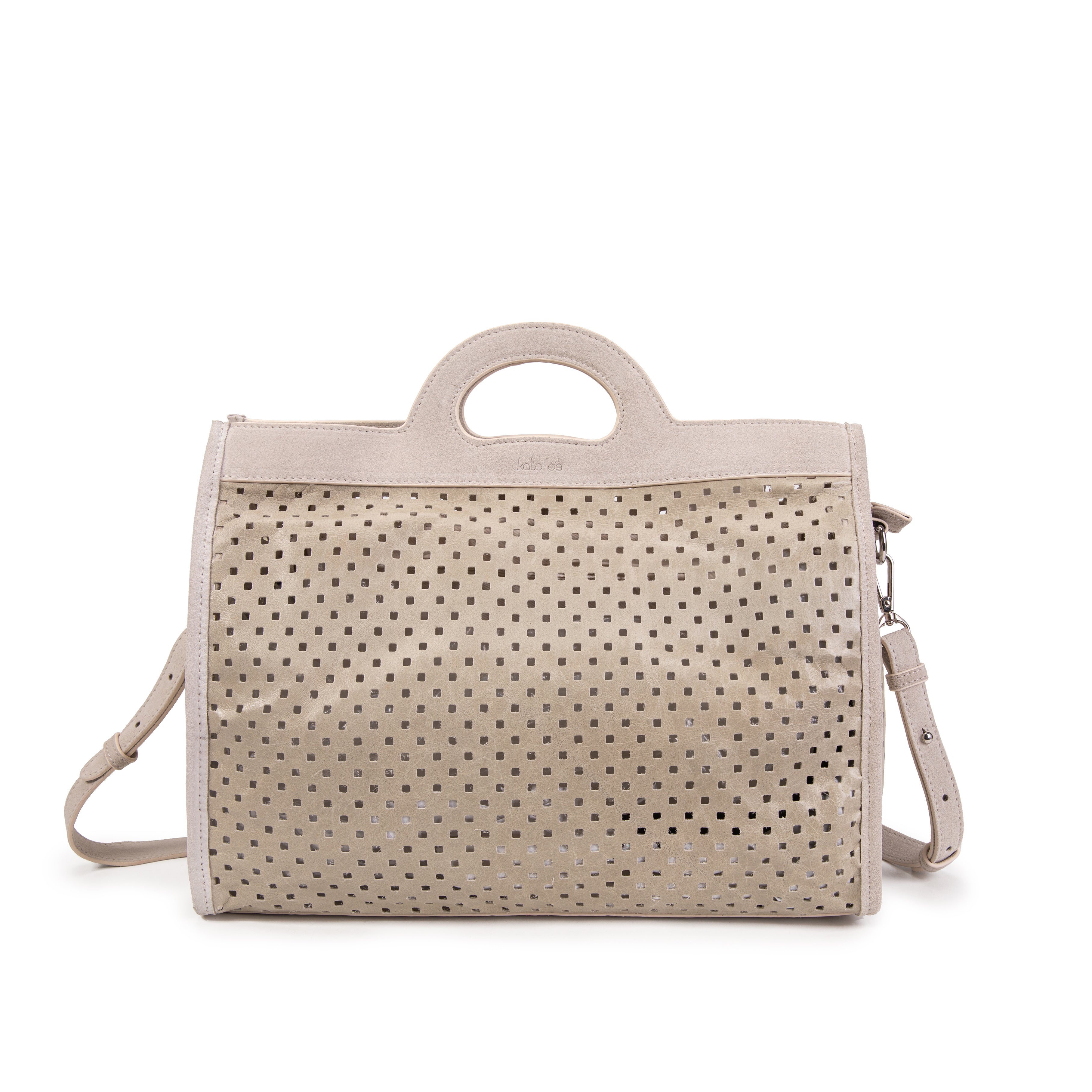 kate-lee-gae-sac-cabas-cuir-beige-perfor image 1