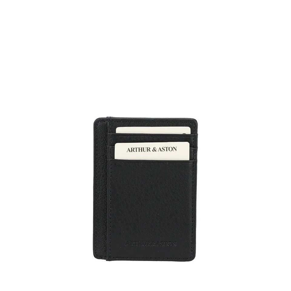 arthur-et-aston-ange-porte-cartes-cuir-noir image 1