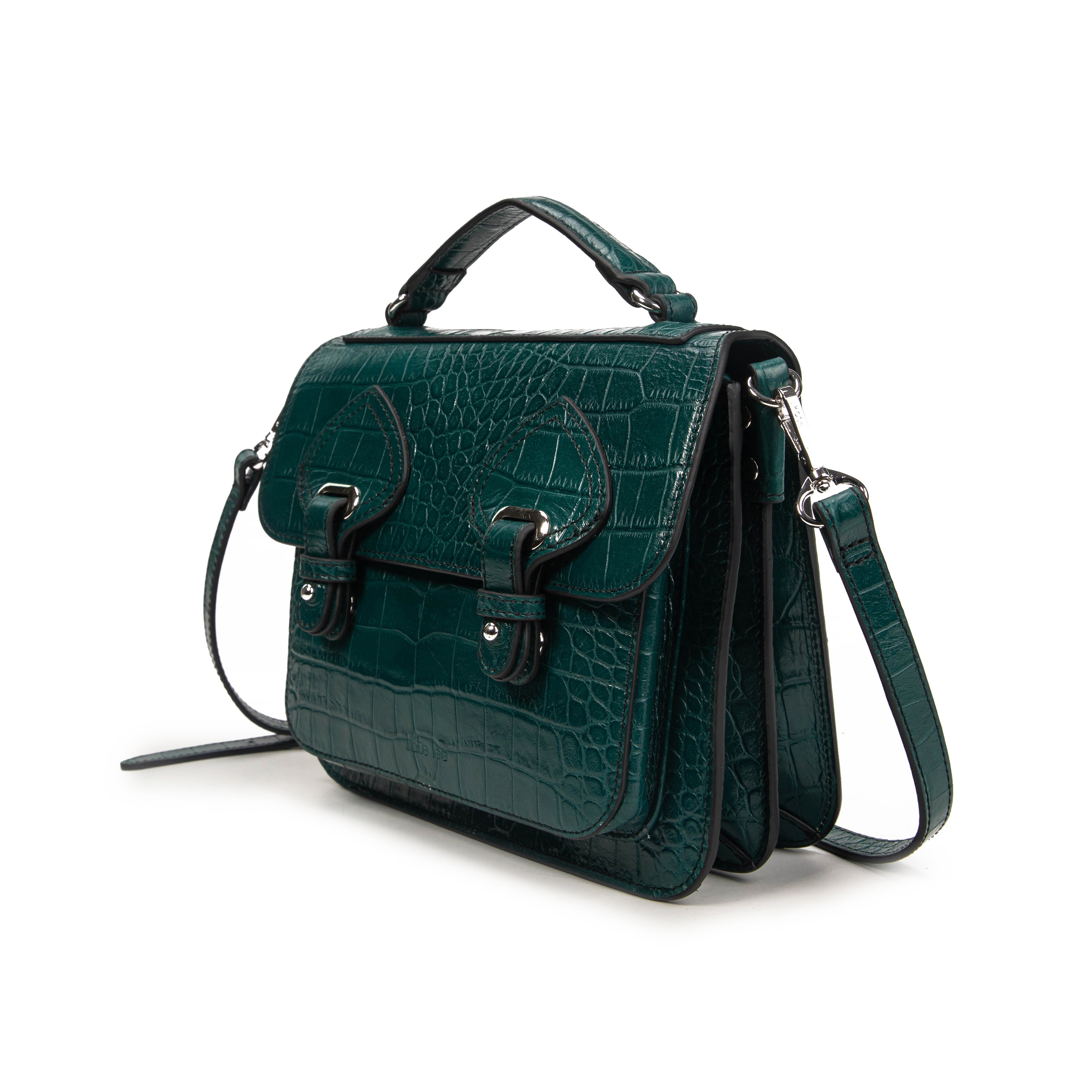 kate-lee-eiffel-croco-sac-vachette-bleu-canard image 2