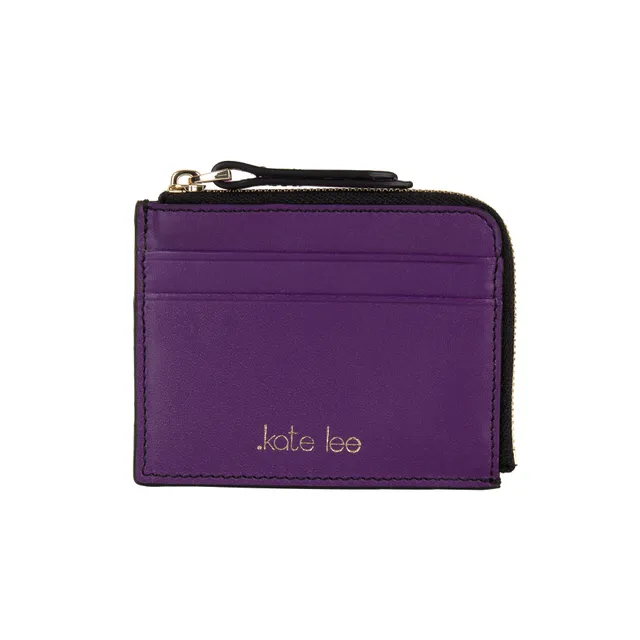 kate-lee-alo-s-porte-monnaie-cuir-violet-zipp-4-fentes image 1