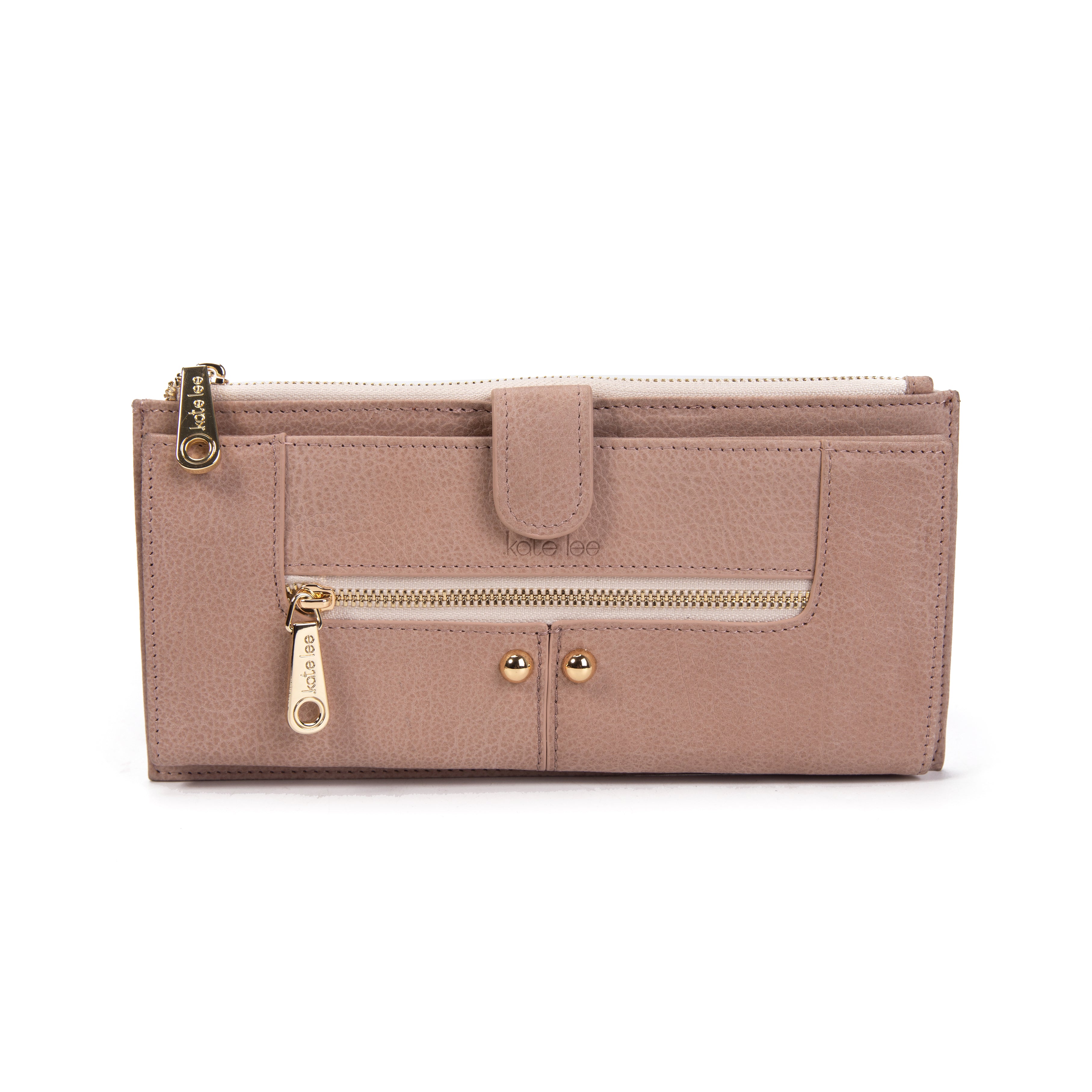 kate-lee-germaine-portefeuille-cuir-nude-vachette-grain-e image 1