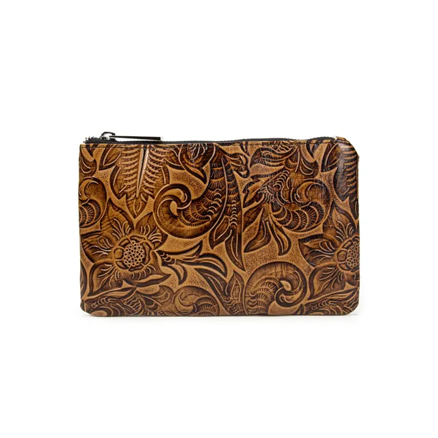 kate-lee-kl-pochette-zipp-e-cuir-marron-l image 1