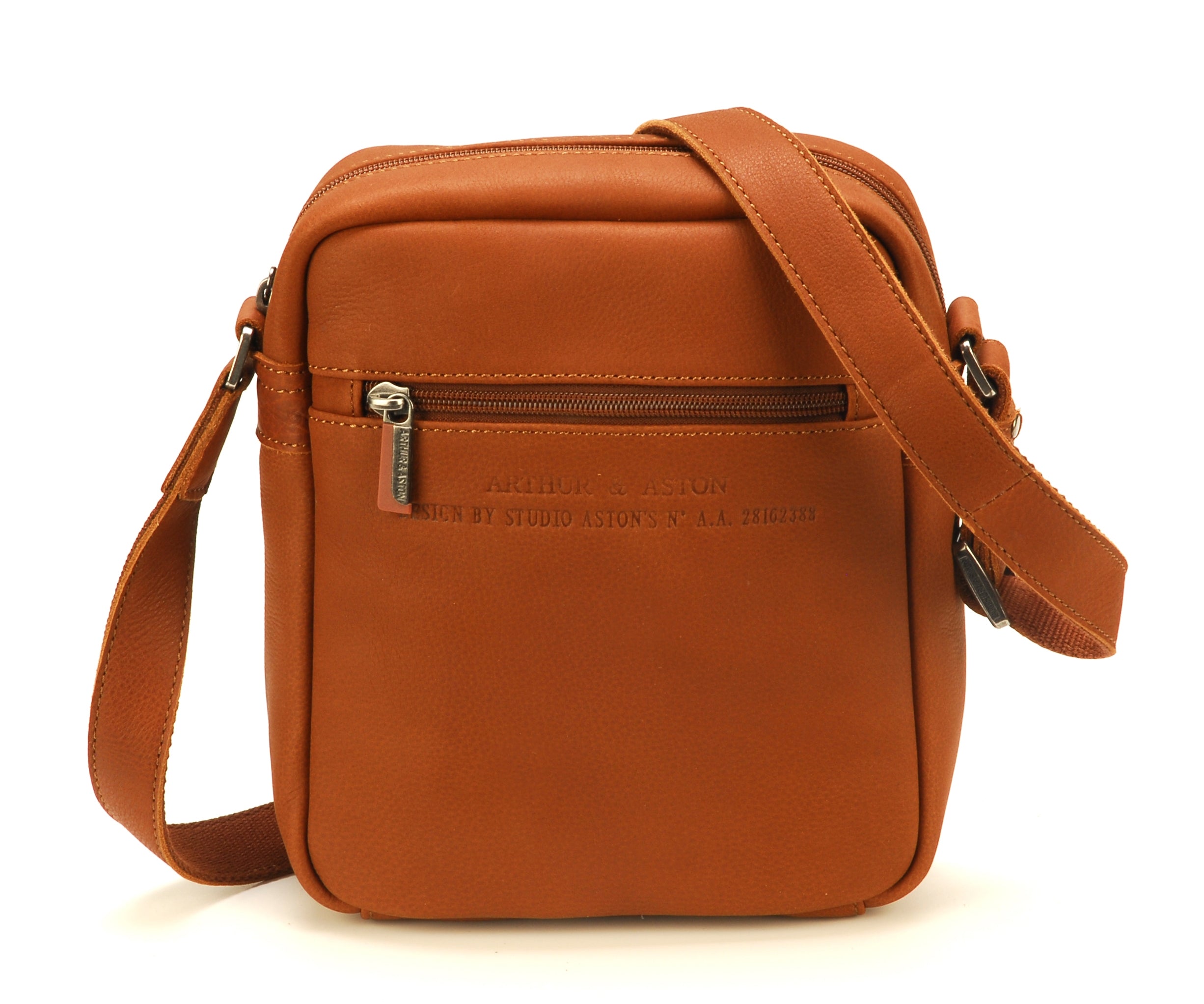 arthur-et-aston-oscar-sac-travers-cuir-cognac-grand image 3
