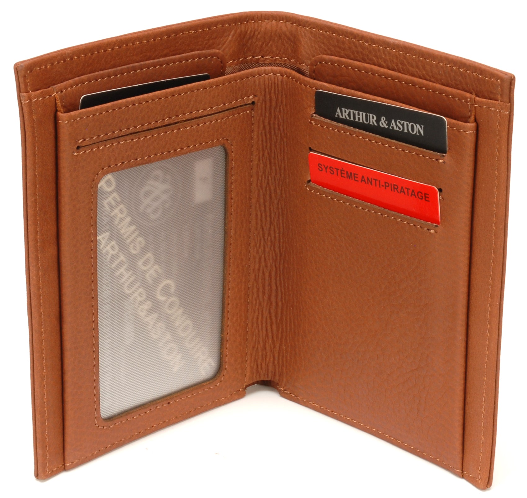 arthur-et-aston-oscar-portefeuille-cuir-cognac-vachette-paisse image 2