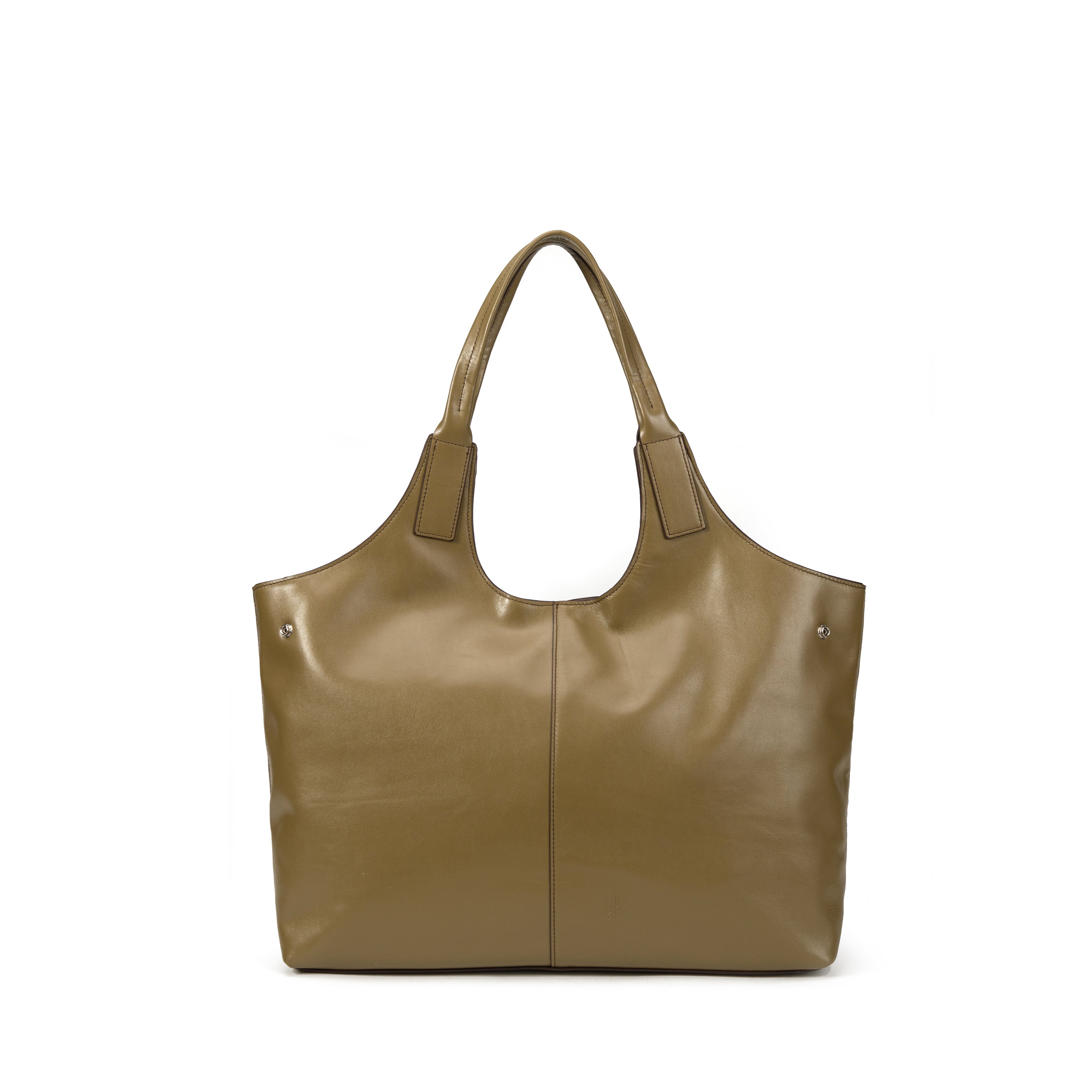 kate-lee-clemence-grand-sac-cuir-vachette-vert-olive image 1