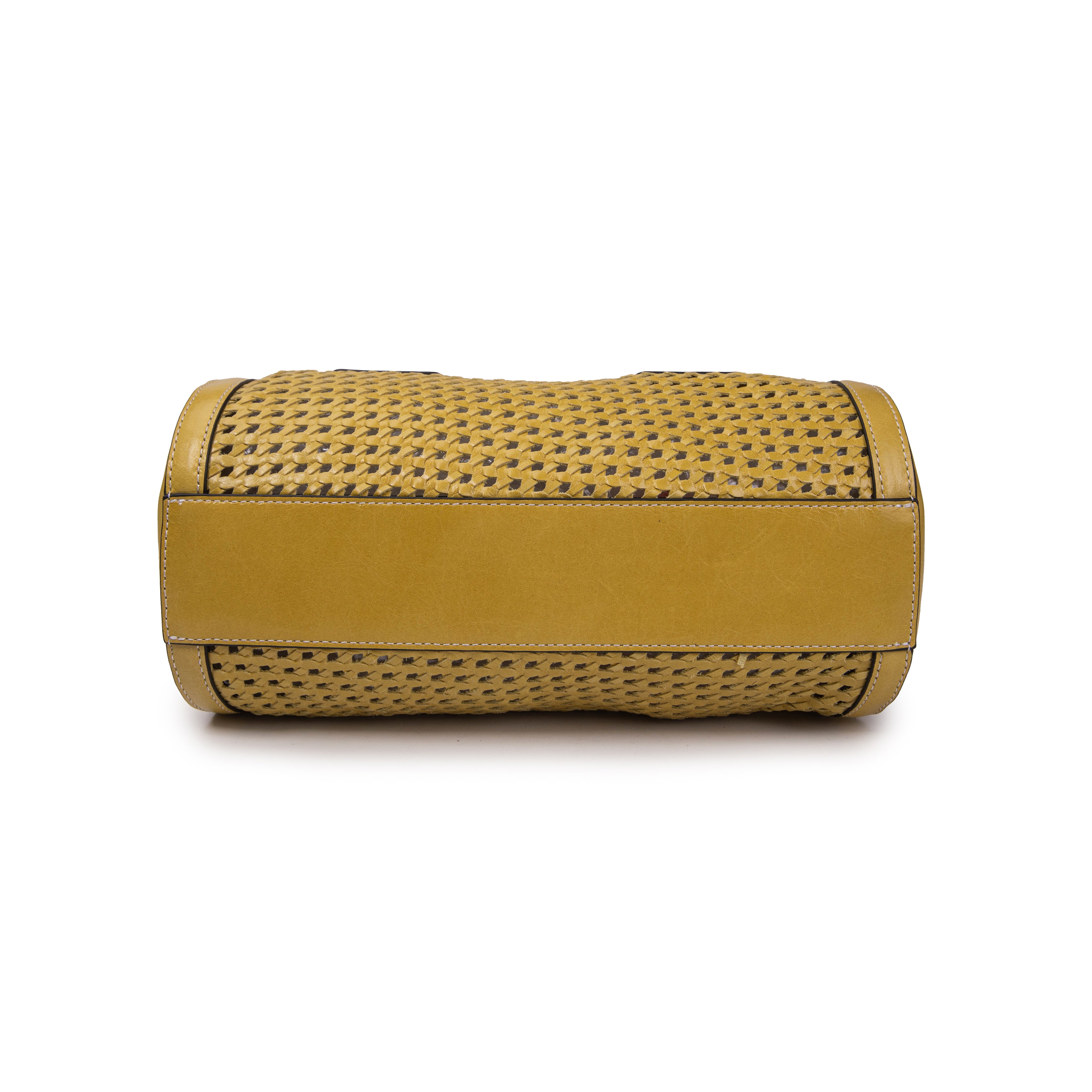 kate-lee-frola-sac-bowling-cuir-jaune-tress-29x15-cm image 5