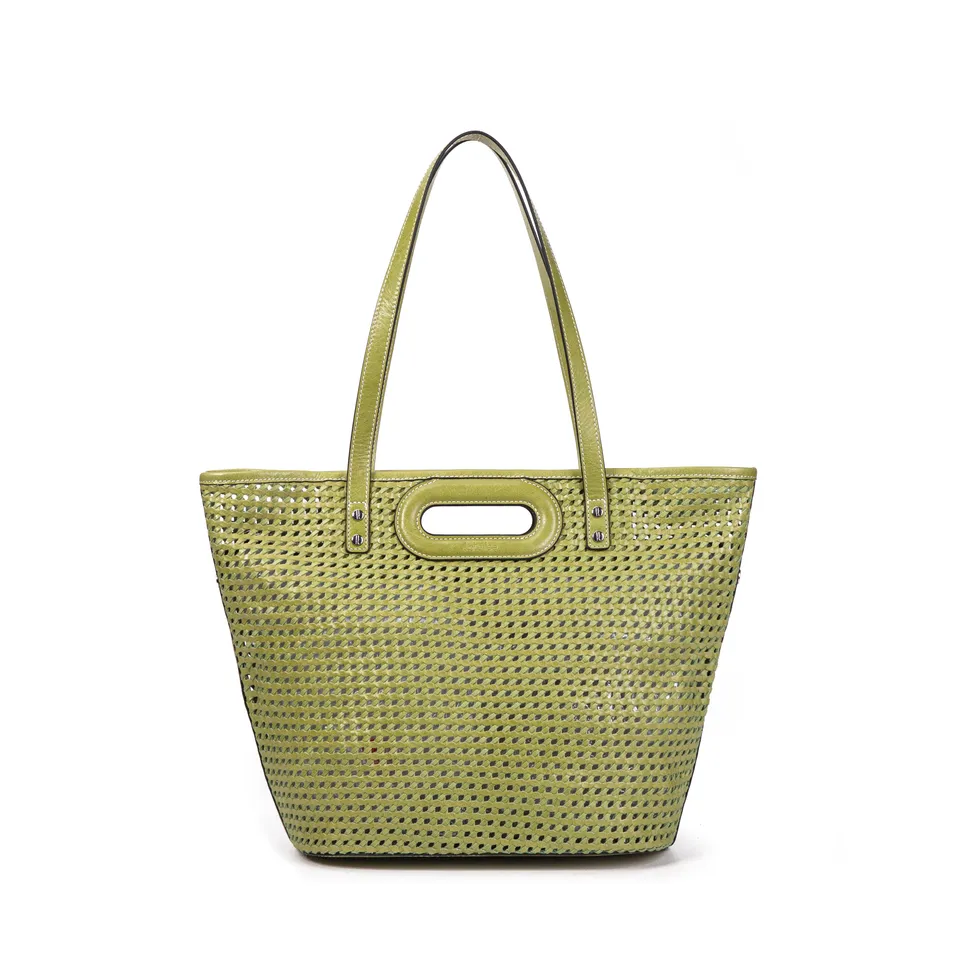 kate-lee-ofine-sac-cabas-cuir-tress-vert image 1