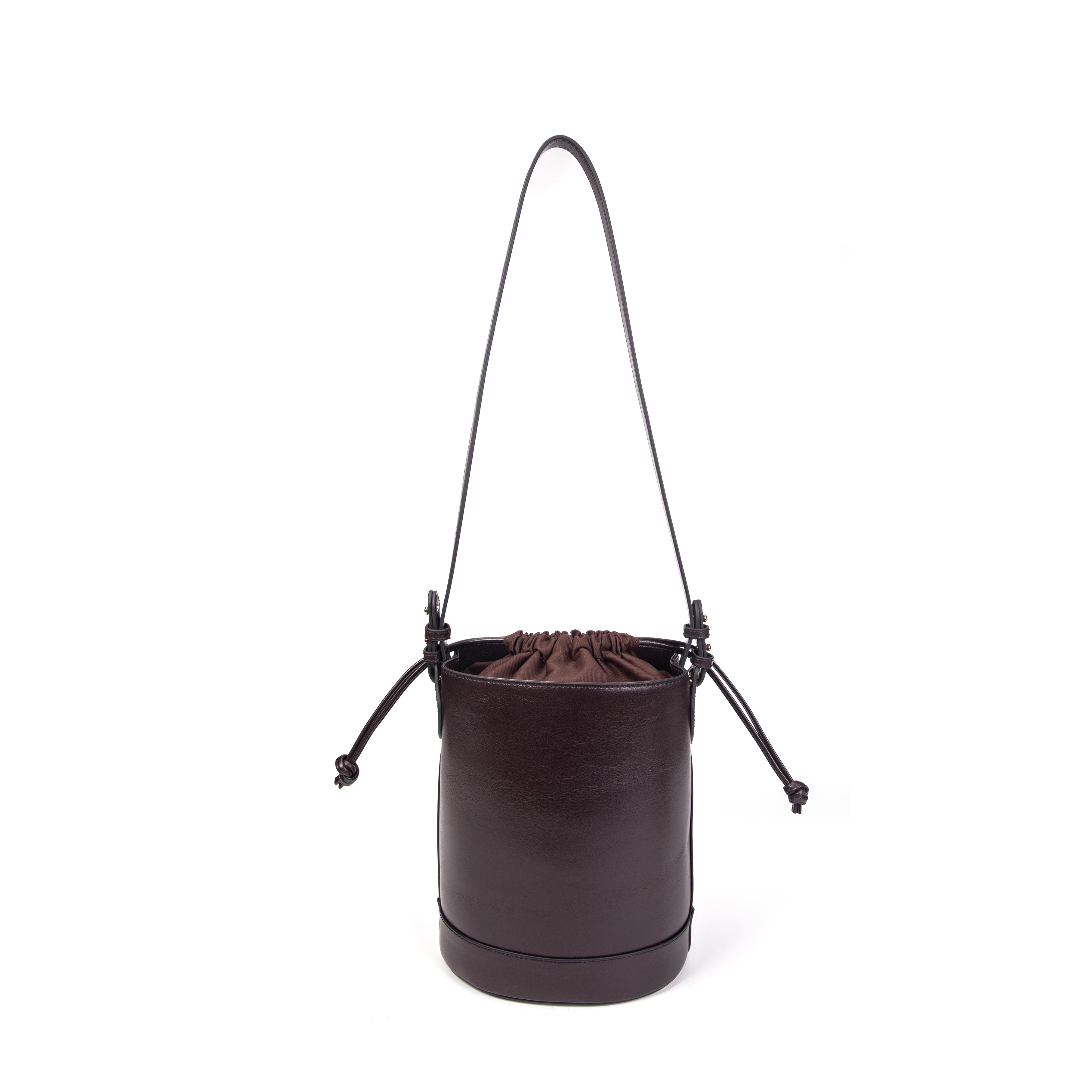 kate-lee-louvre-vachette-sac-seau-marron image 4