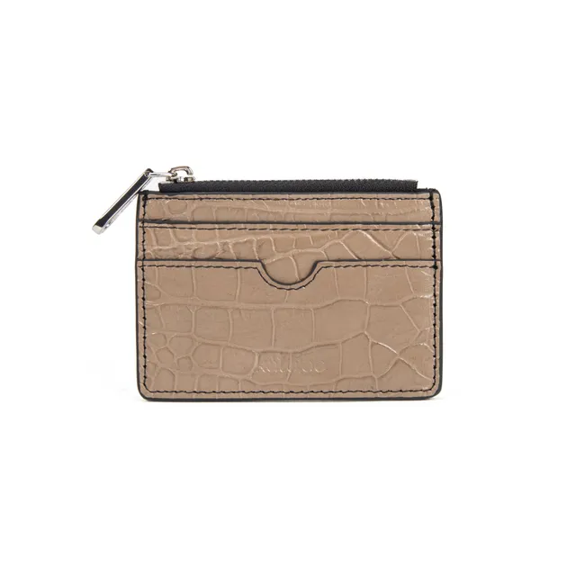 kate-lee-anyssa-croco-porte-monnaie-cuir-gris-10-5-cm image 1