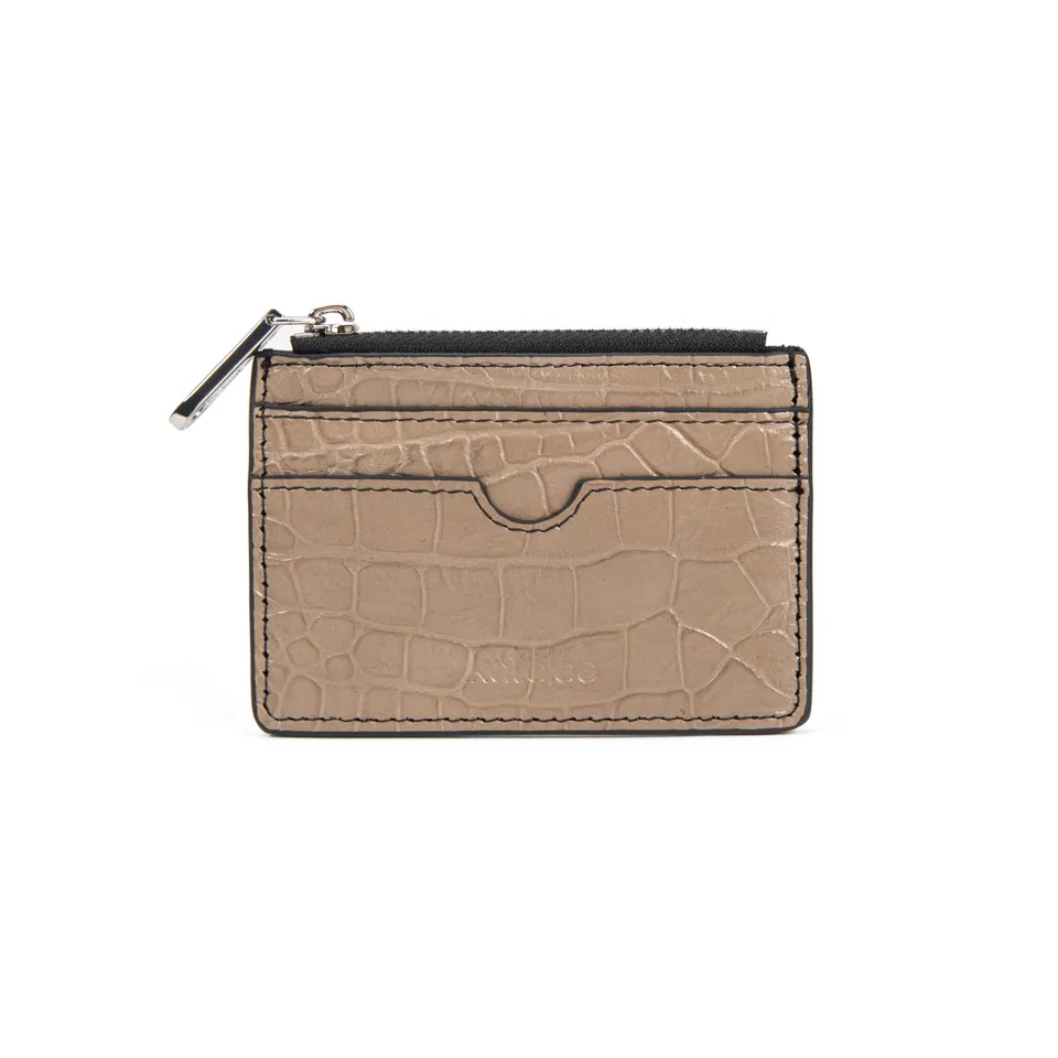 kate-lee-anyssa-croco-porte-monnaie-cuir-gris-10-5-cm image 1