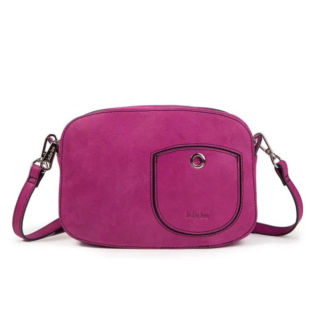 kate-lee-ren-e-sac-bandouli-re-cuir-fuchsia-grain image 1
