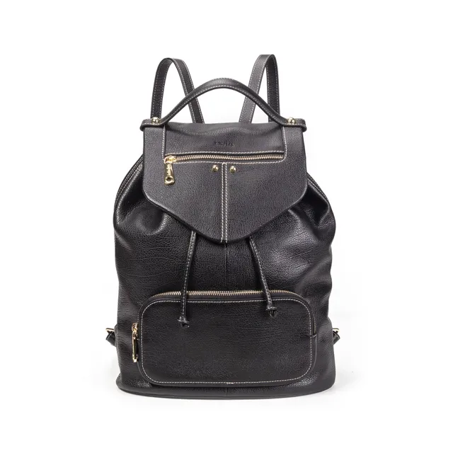kate-lee-sena-sac-dos-cuir-noir-grain image 1