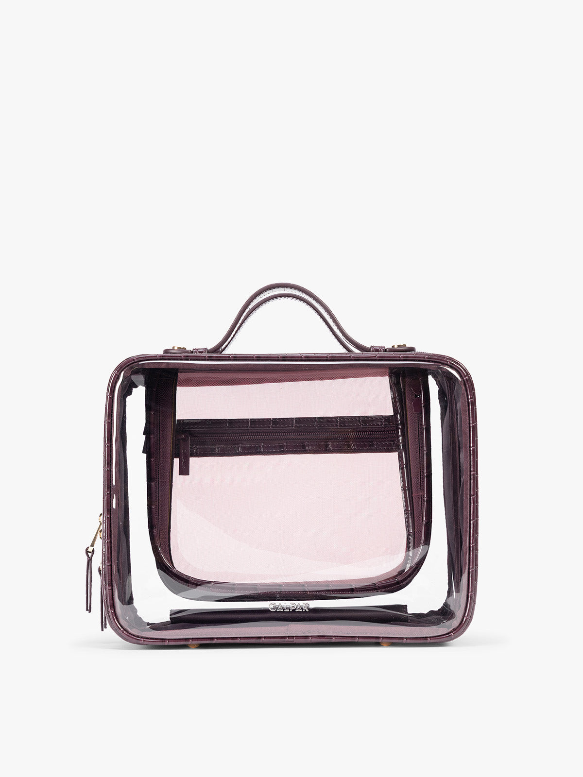 calpak-kaya-trousse-maquillage-transparente-navy-croc image 1