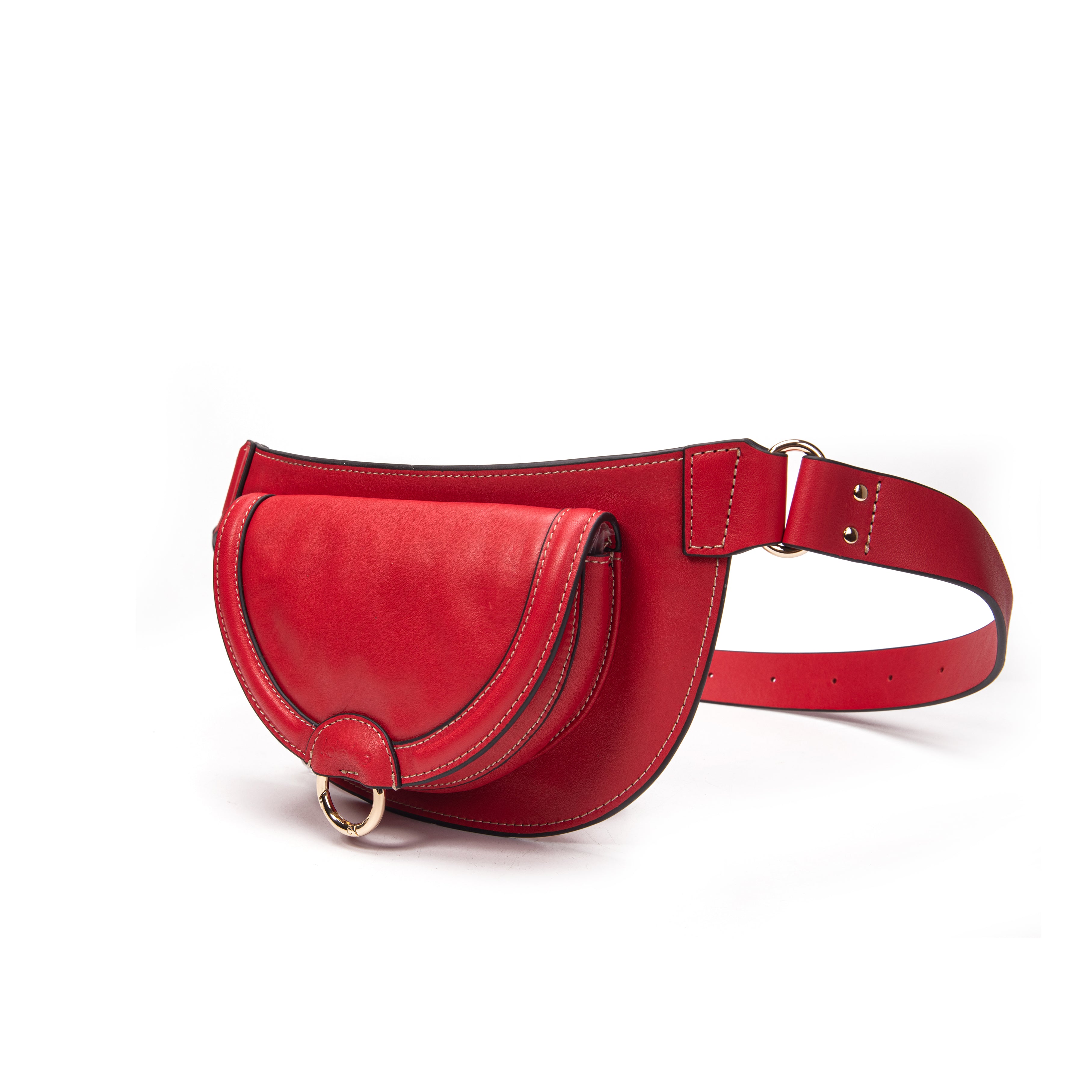 kate-lee-ully-sac-banane-rouge-vachette-carmin image 2