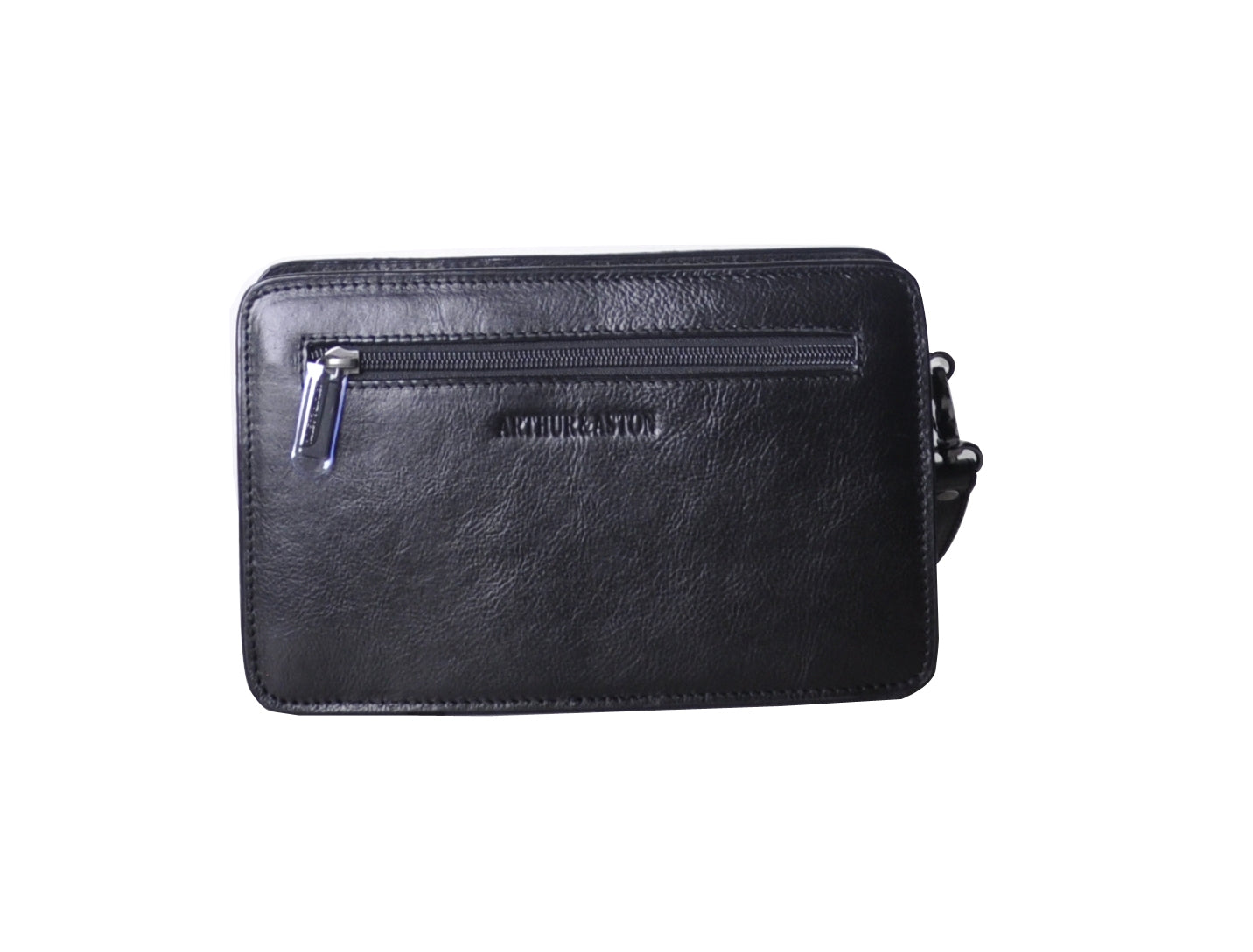 arthur-et-aston-georges-pochette-cuir-noir-homme-vachette image 2