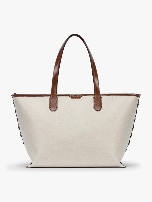 calpak-colette-15-tote-sac-ordinateur-natural-brown-toile image 1