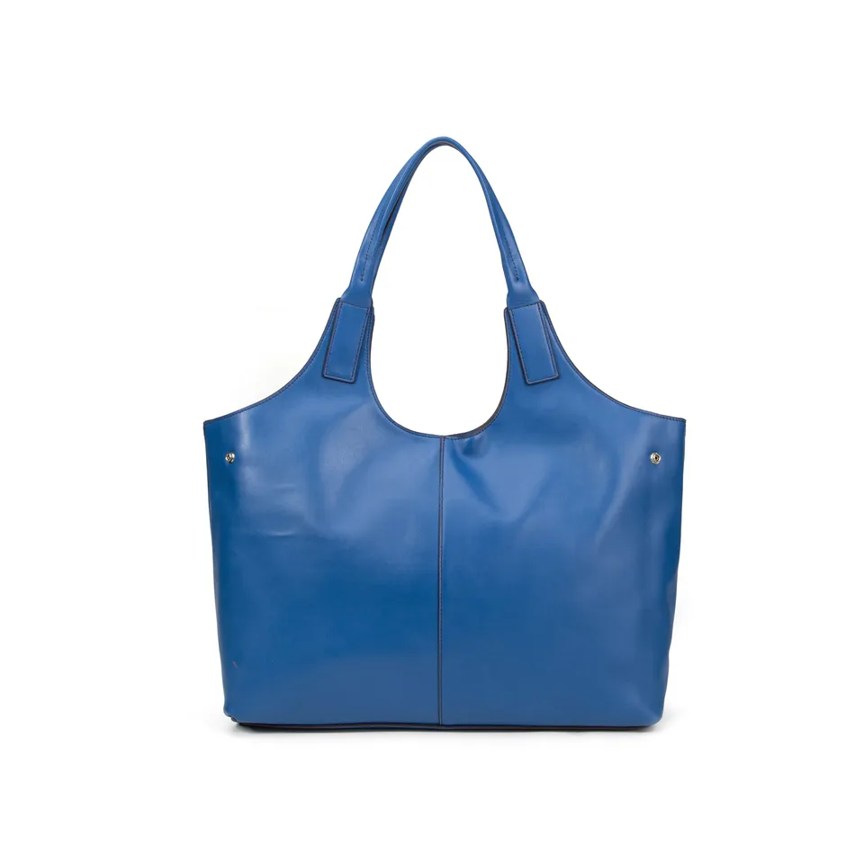 kate-lee-clemence-grand-sac-cuir-bleu-vachette-lisse image 1
