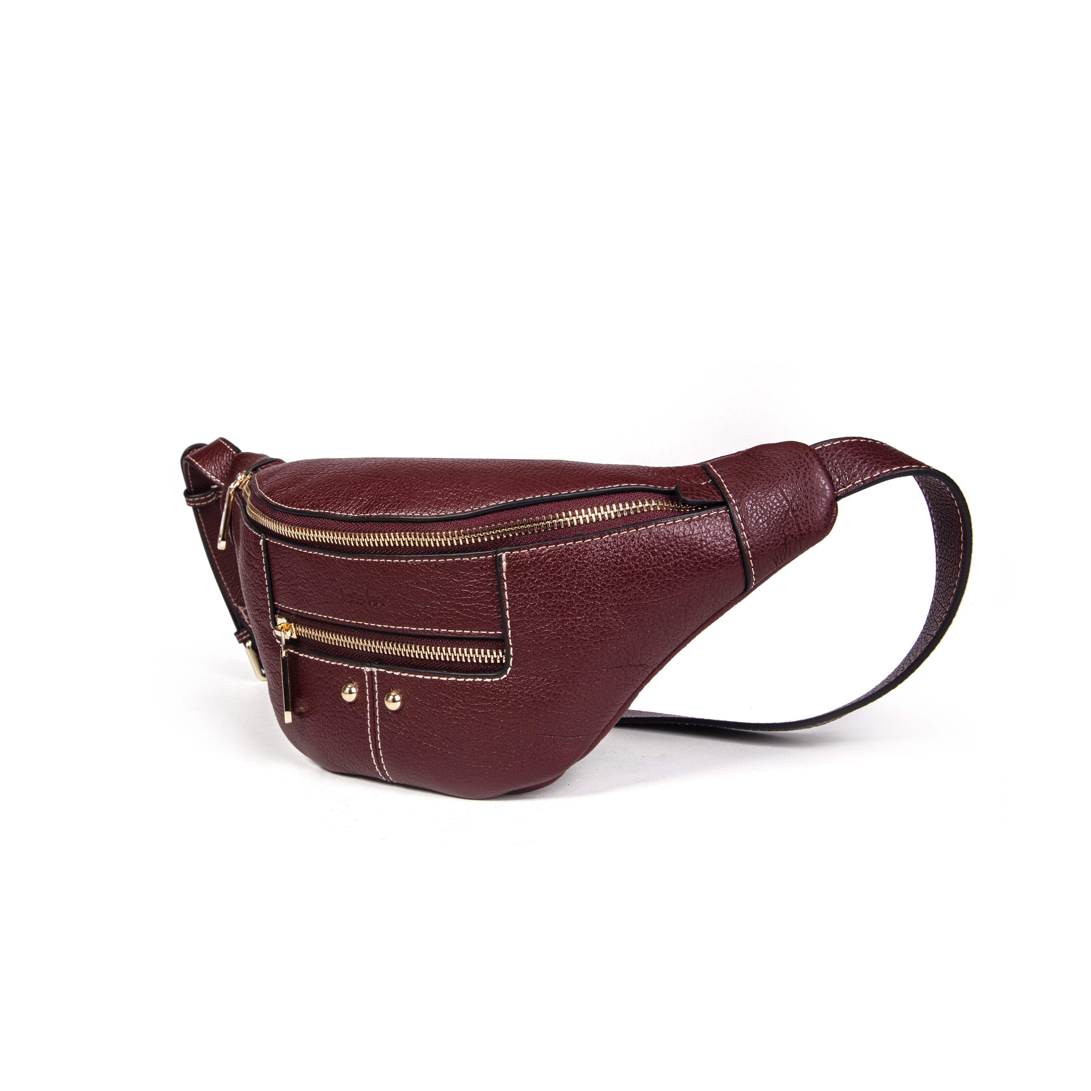 kate-lee-triomf-sac-banane-bordeaux-grain image 2