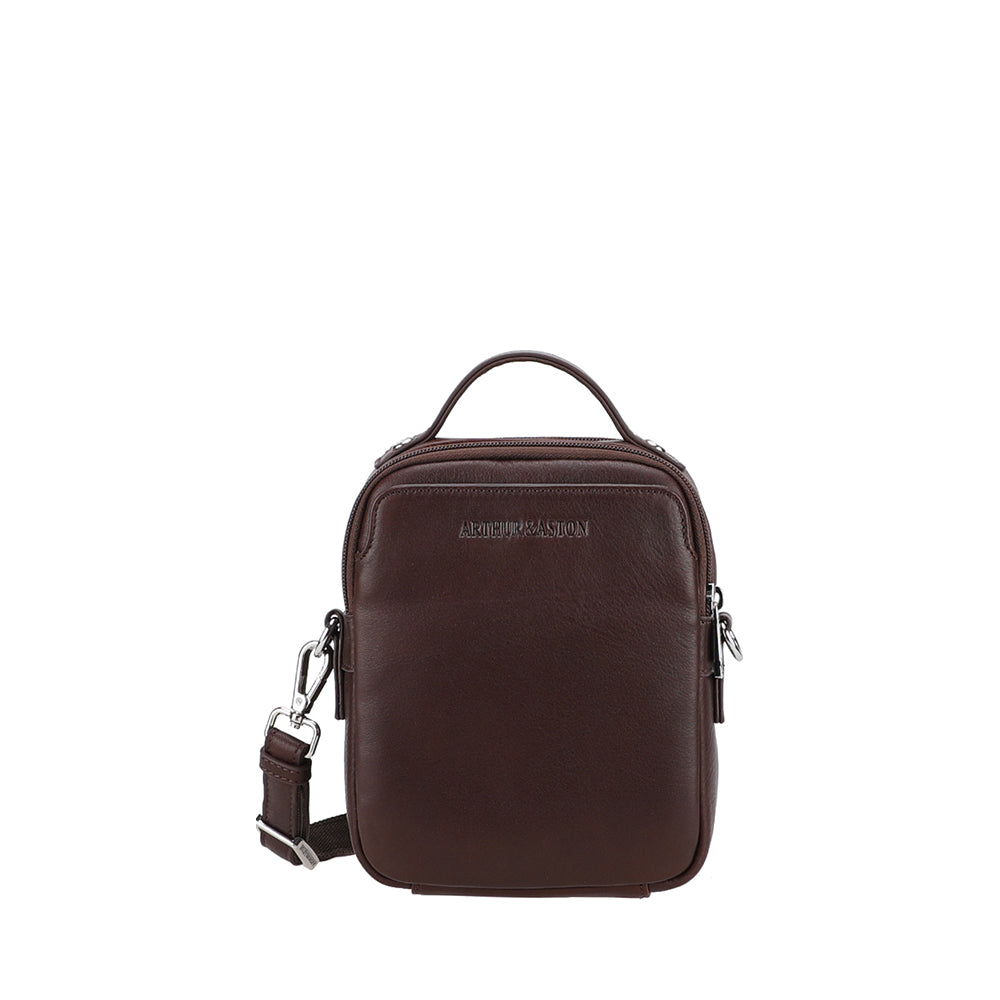 arthur-et-aston-ange-petite-sacoche-cuir-ch-taigne-homme image 1