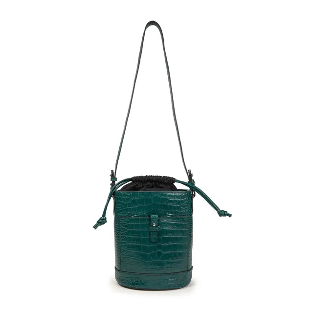 kate-lee-louvre-croco-sac-seau-bleu-canard image 1