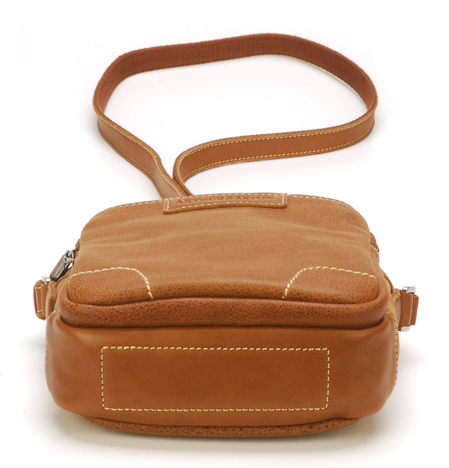 arthur-et-aston-marco-sac-travers-cuir-ch-taigne-moyen-zipp image 8