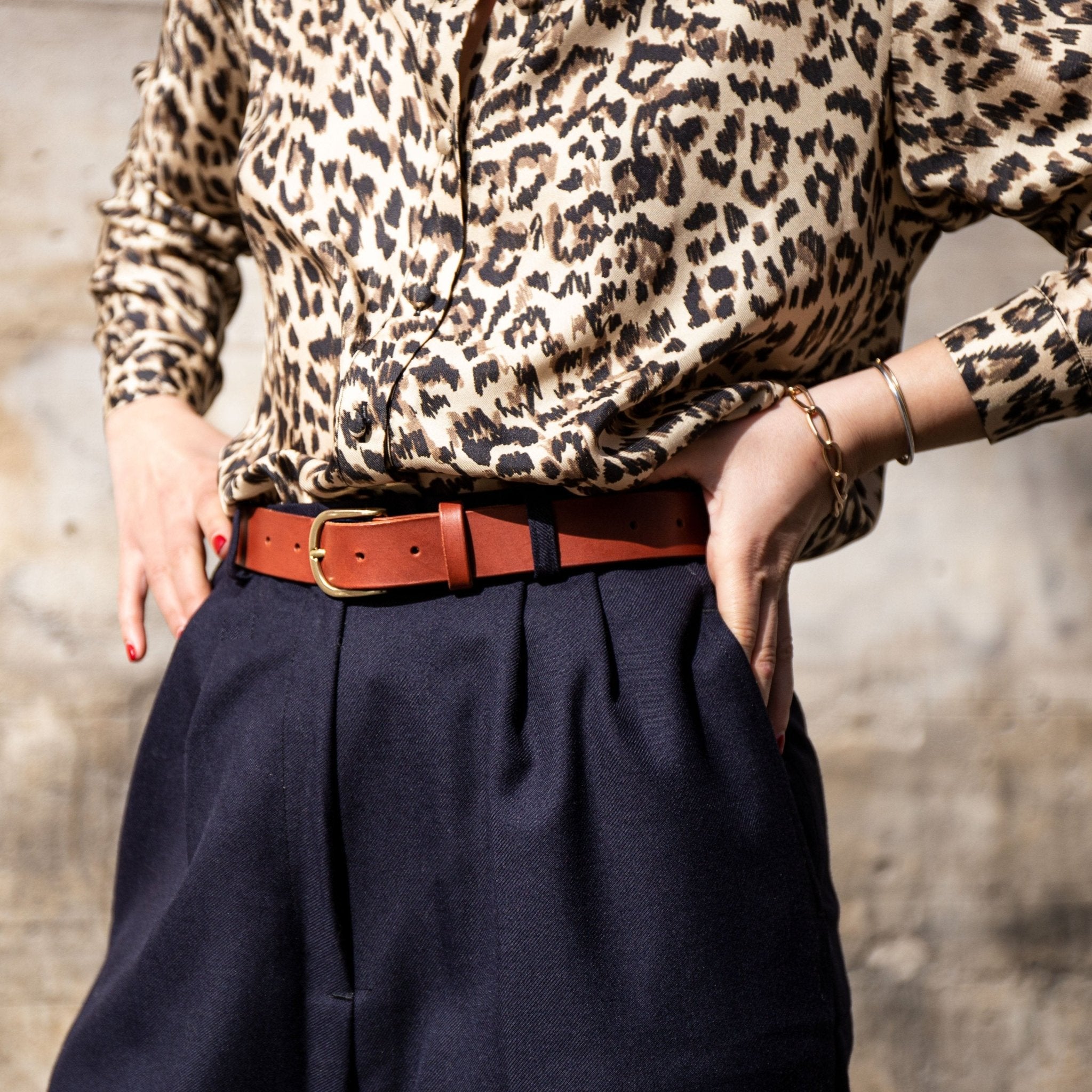 atelier-penso-boucle-d-ceinture-cuir-papaya-laiton image 3