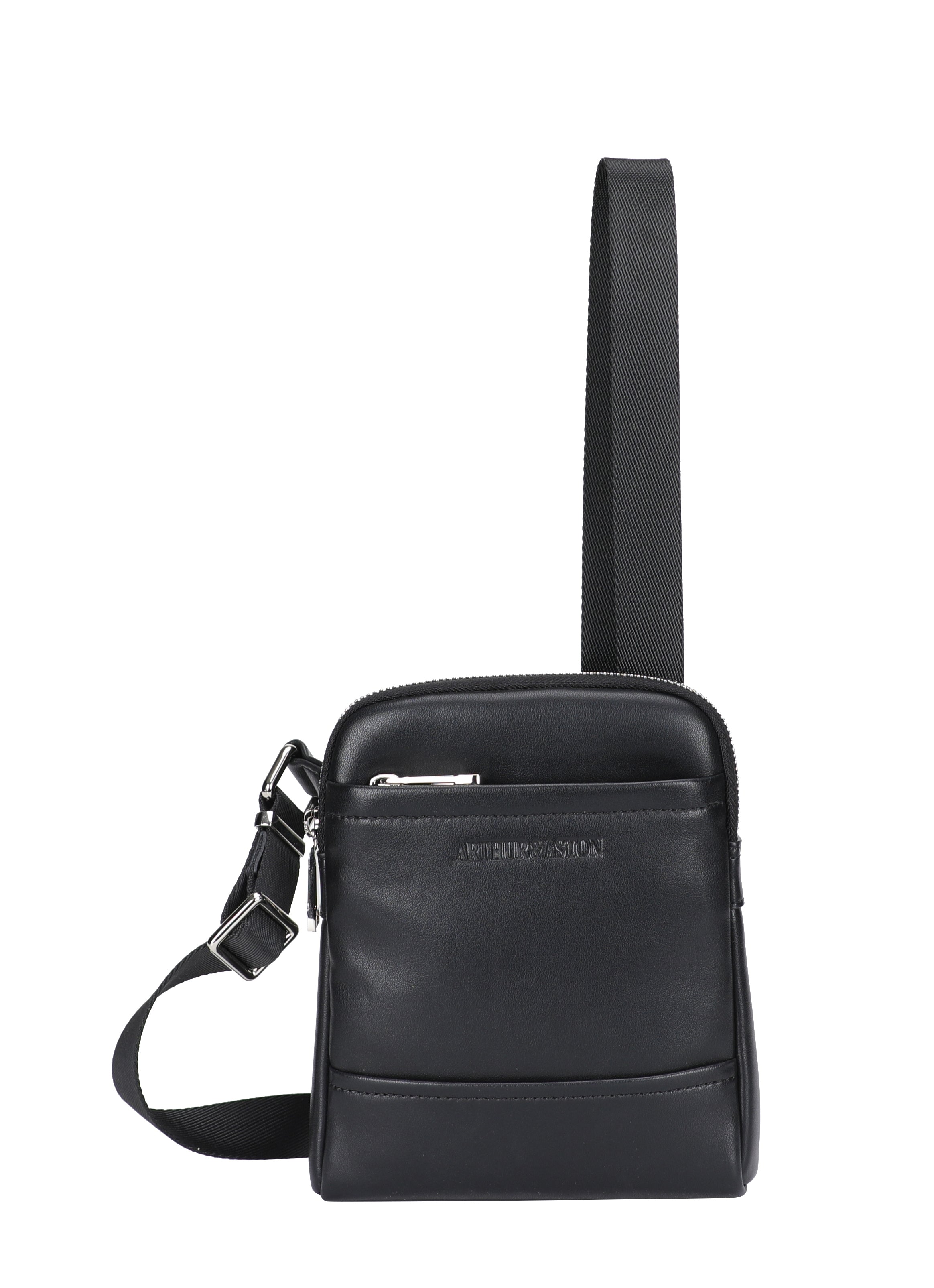 arthur-et-aston-walter-body-bag-cuir-noir-homme image 2
