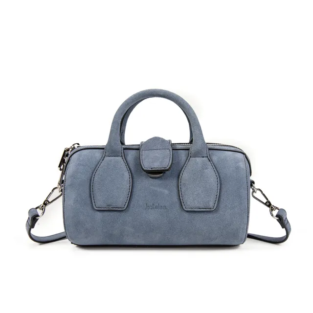 kate-lee-frola-v-sac-bowling-velours-bleu image 1