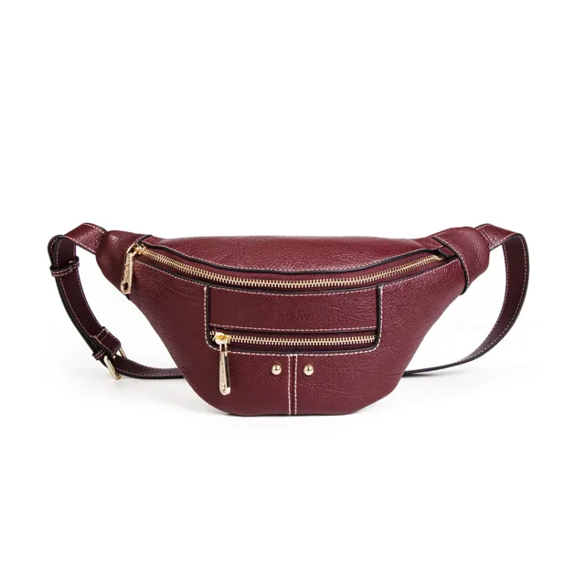 kate-lee-triomf-sac-banane-bordeaux-grain image 1
