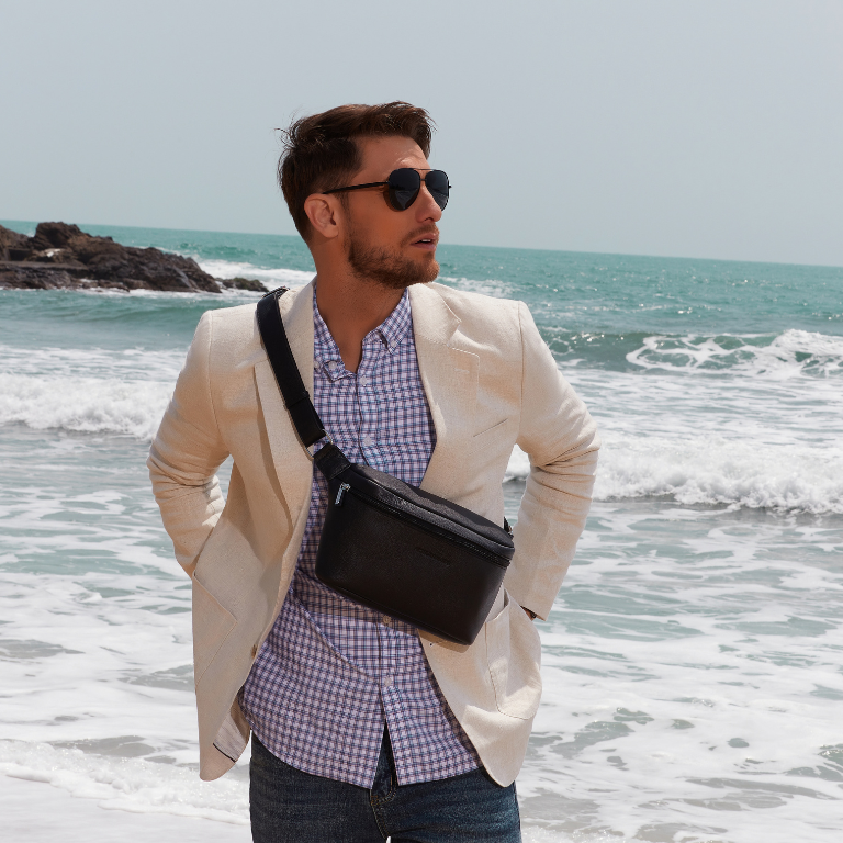 arthur-et-aston-dorian-sac-banane-cuir-noir-vachette image 3