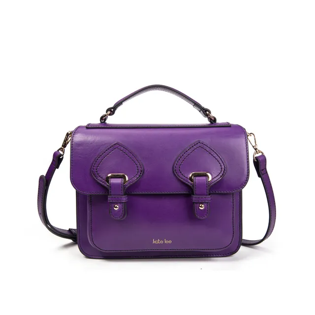 kate-lee-eiffel-sac-cartable-cuir-violet-vachette image 1