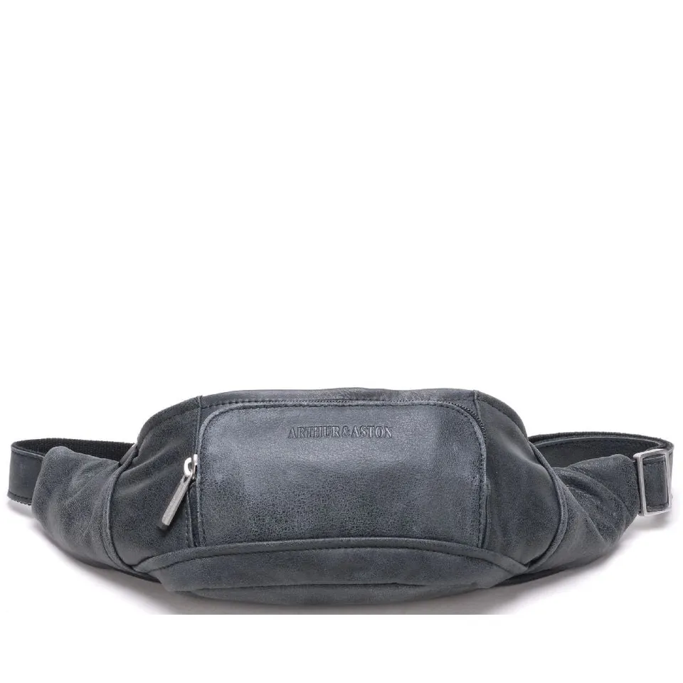 arthur-et-aston-cristiano-banane-cuir-noir-destroy image 1