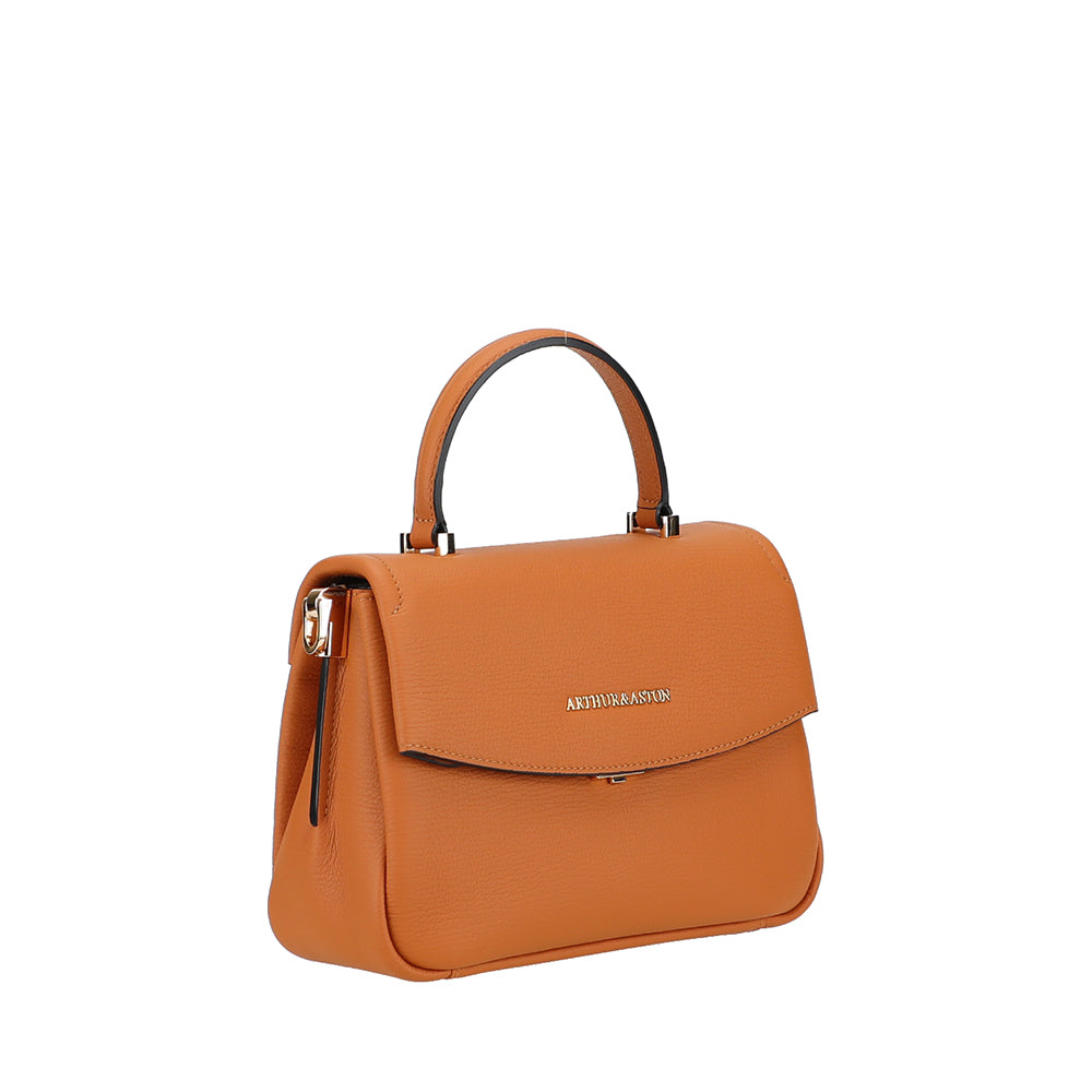 arthur-et-aston-nora-sac-main-cuir-cognac-3-compartiments image 5
