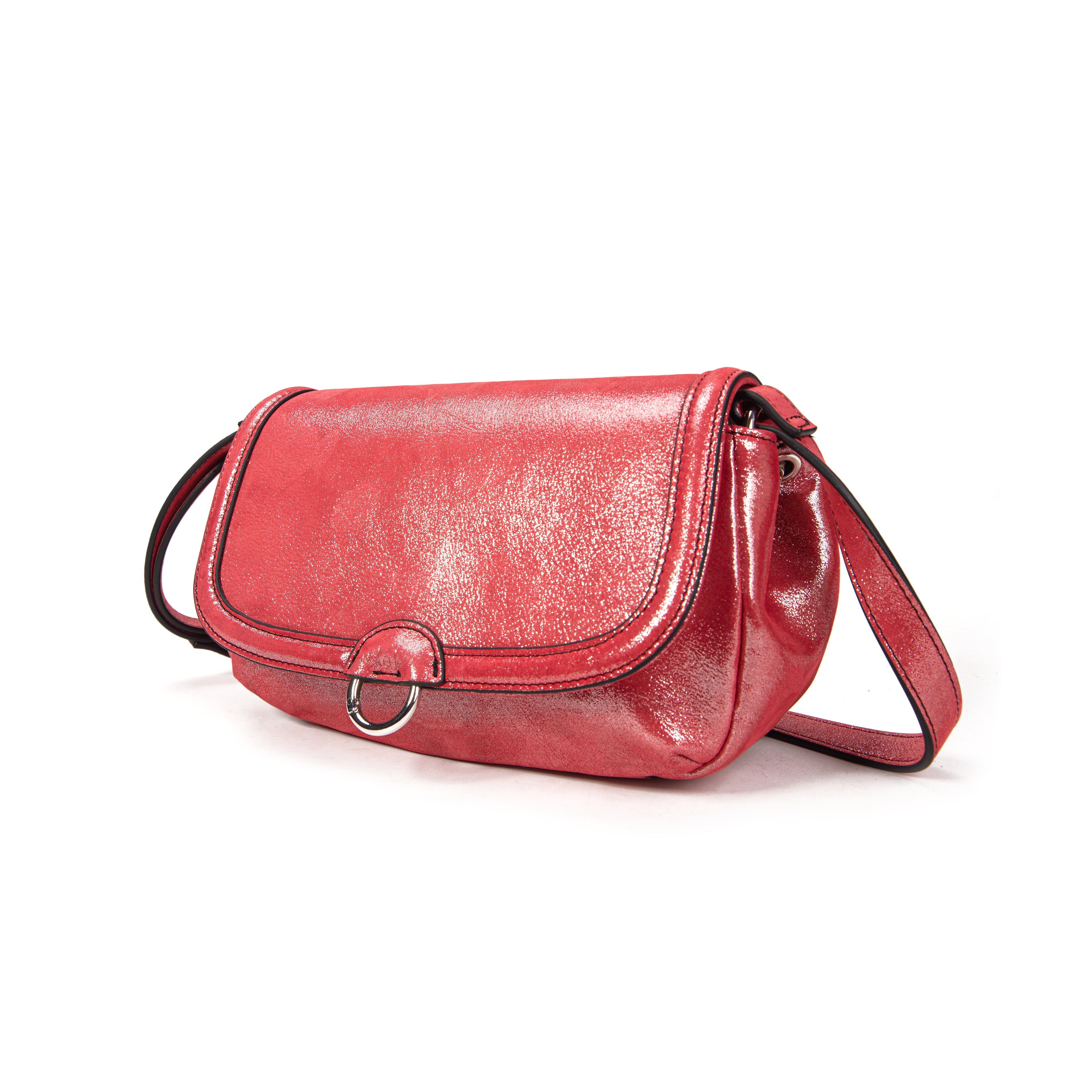 kate-lee-new-ully-glitter-sac-bandouli-re-cuir-rouge image 2
