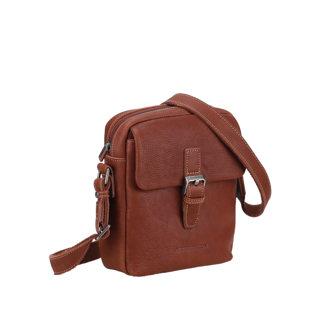 arthur-et-aston-rory-sac-travers-m-cuir-cognac-19x22cm image 2