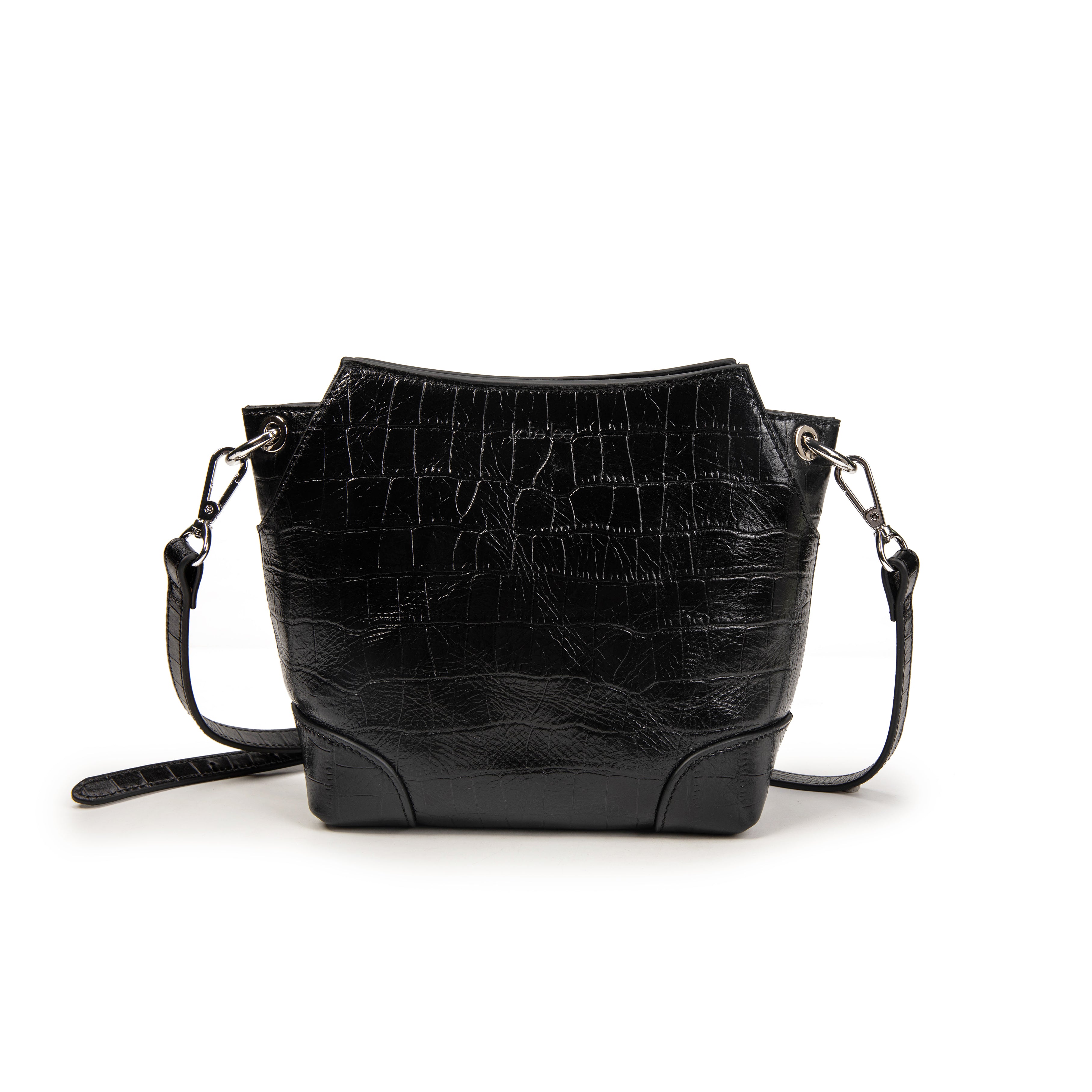 kate-lee-bonbon-sac-bandouli-re-croco-noir image 1