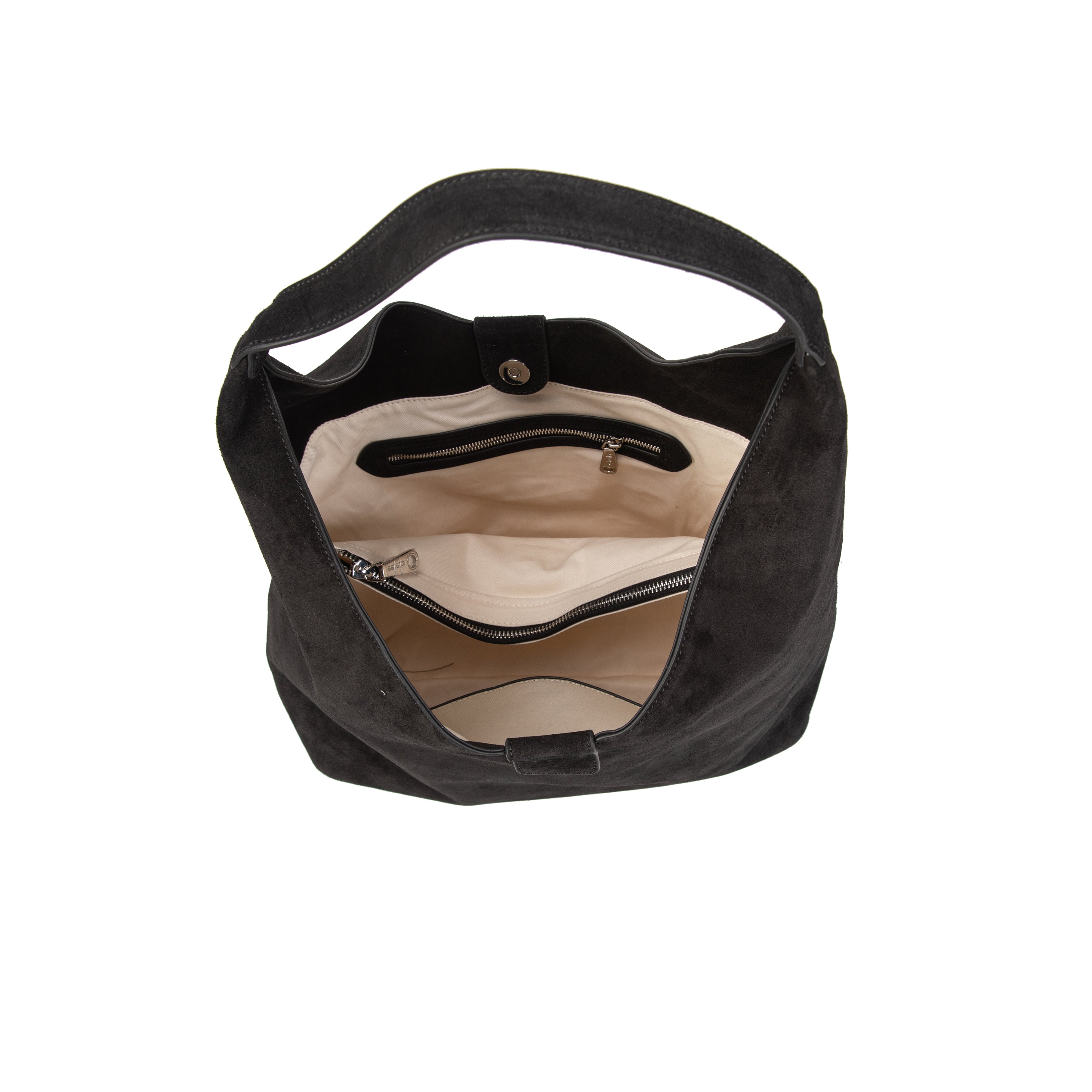 kate-lee-lune-sac-cabas-cuir-noir-vachette-velours image 3
