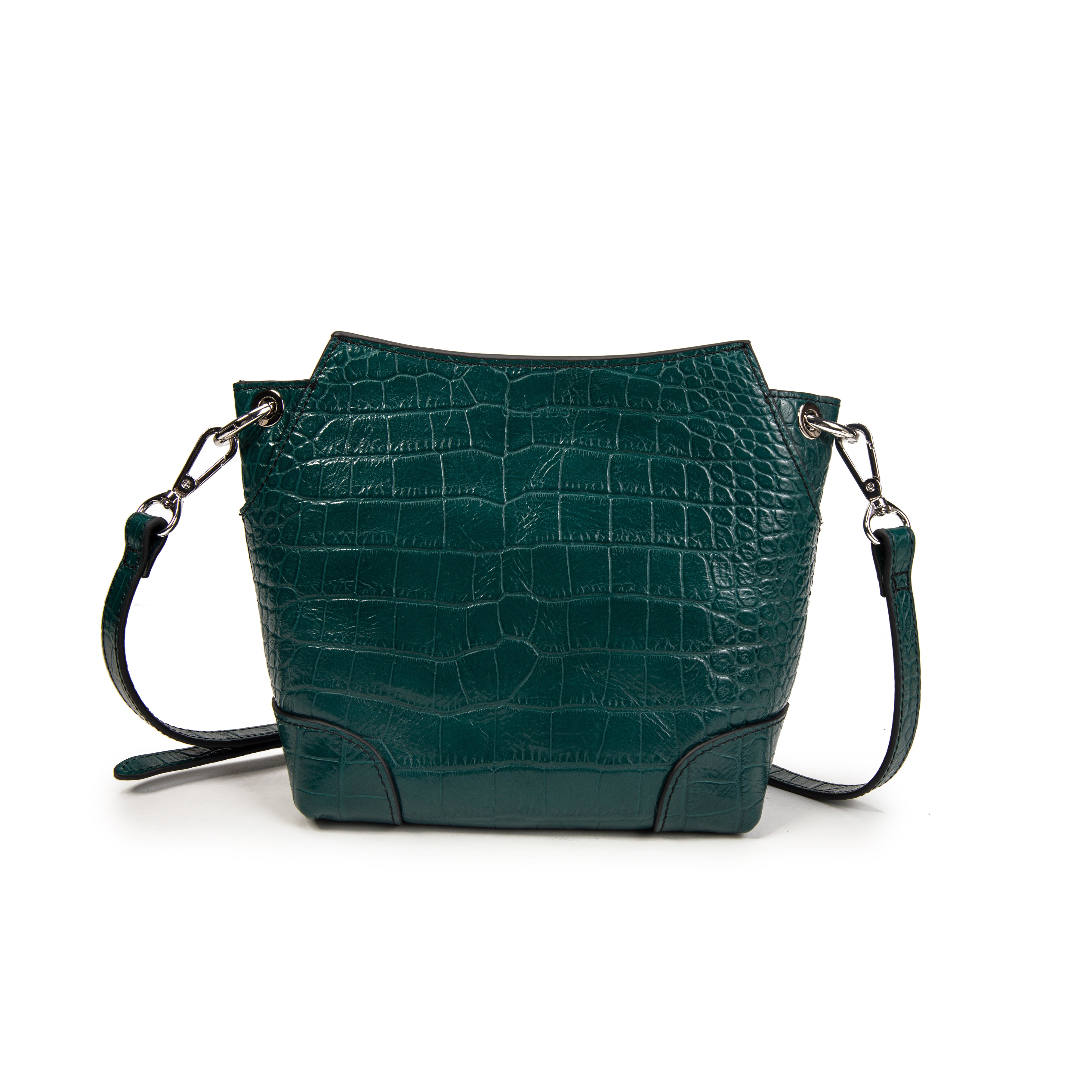 kate-lee-bonbon-sac-bandouli-re-cuir-bleu-canard-croco image 1