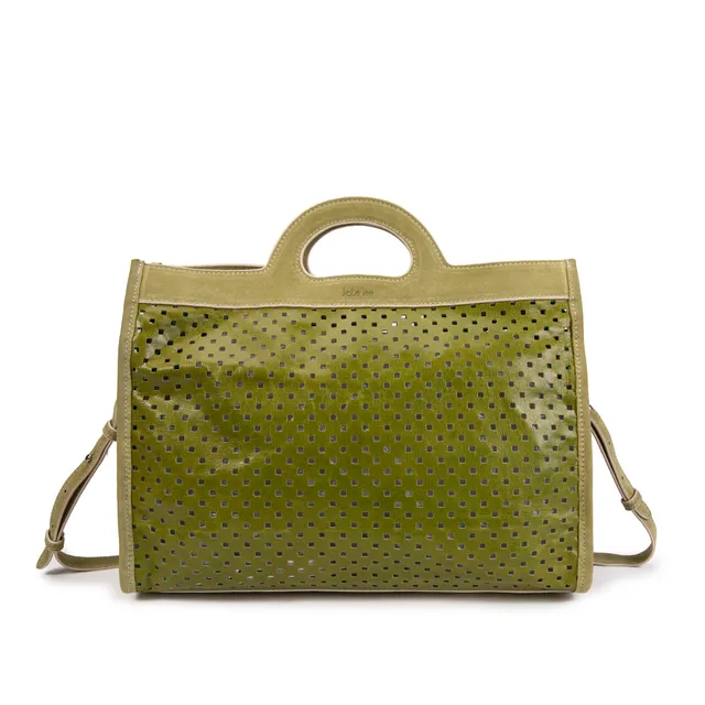 kate-lee-gae-sac-cabas-vert-fonc-perfor image 1