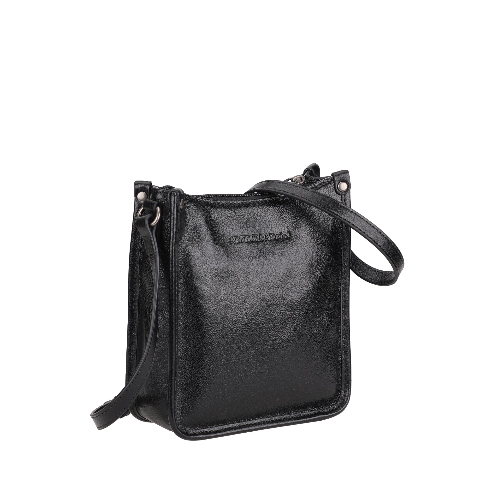 arthur-et-aston-edith-sac-bandouli-re-cuir-noir image 2