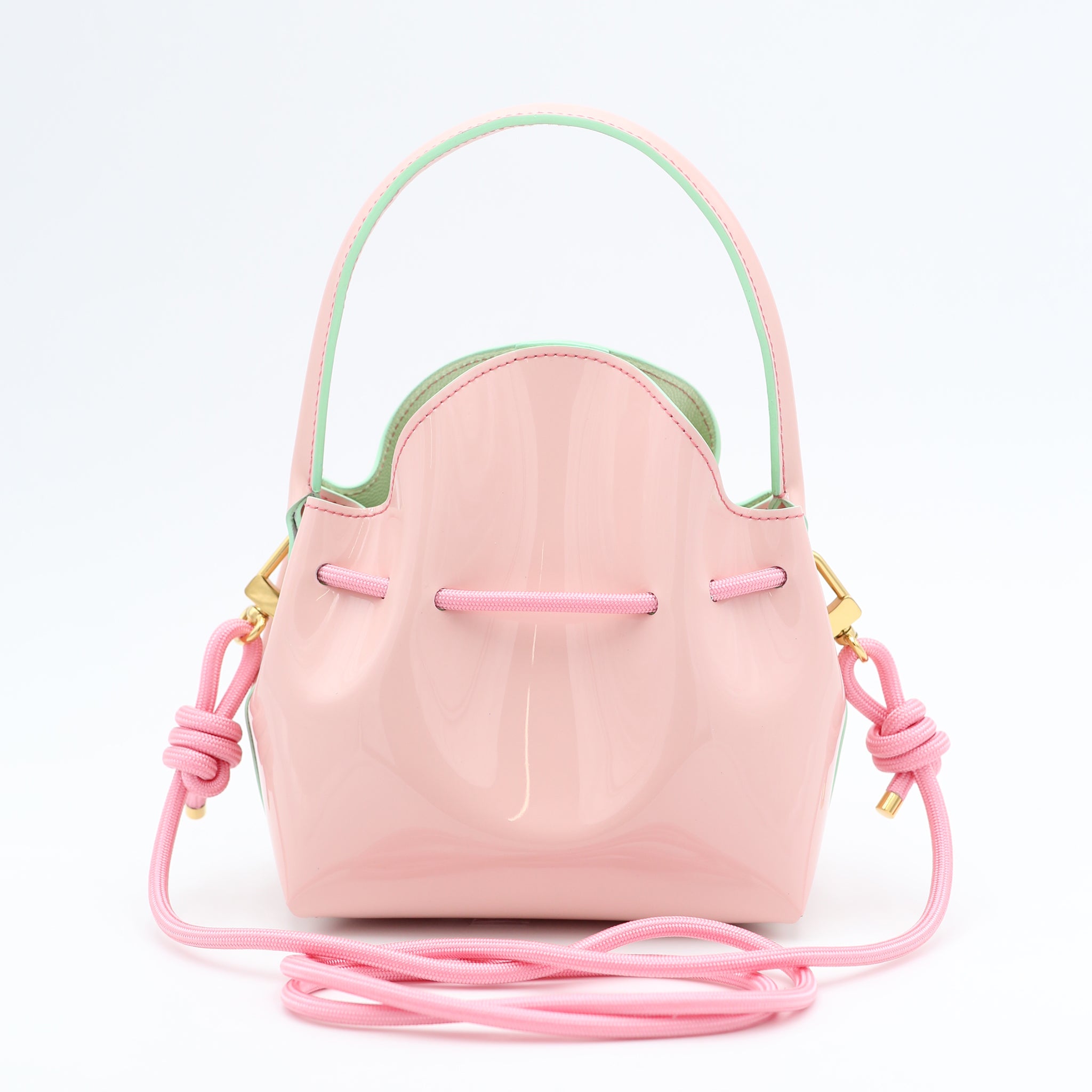 atelier-penso-mini-bucket-sac-seau-cuir-candy-mint-corde image 4