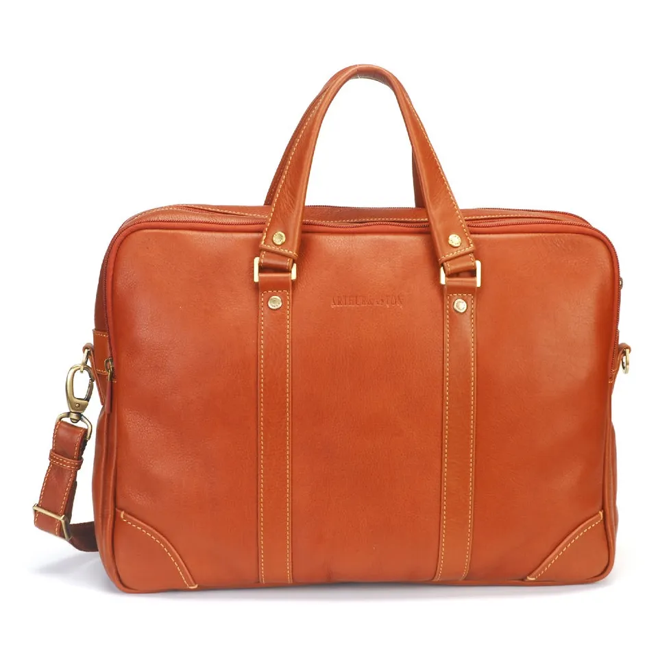 arthur-et-aston-paul-porte-document-cuir-cognac-3-soufflets image 1