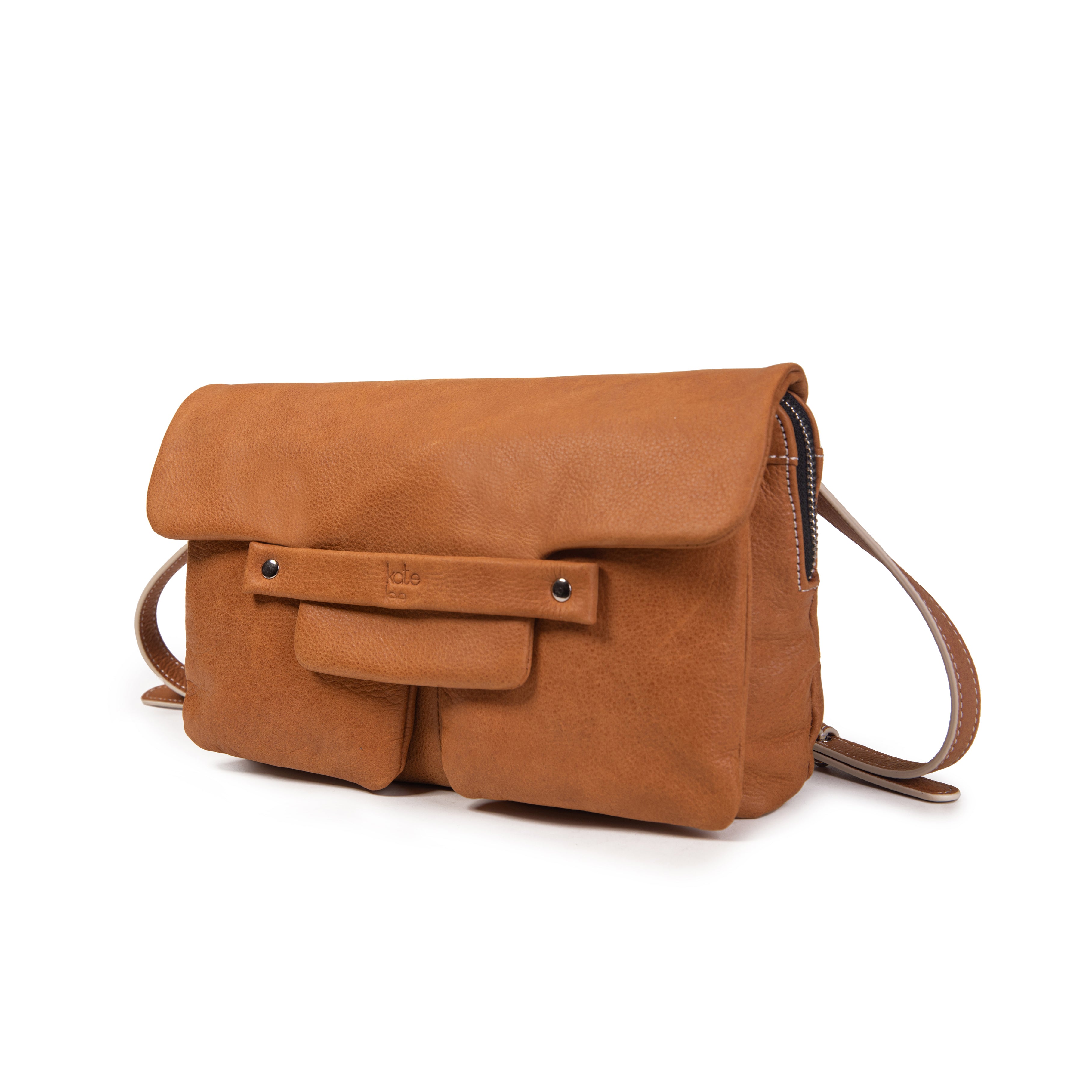 kate-lee-lisia-sac-bandouli-re-cuir-camel-vachette-grain-e image 2