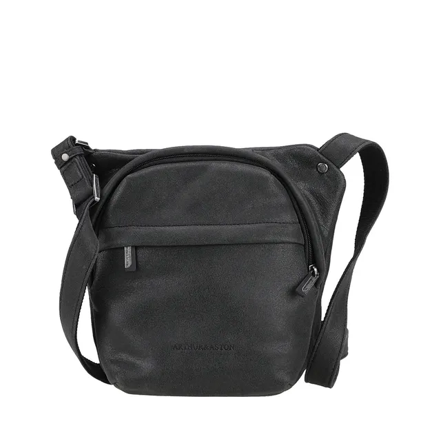 arthur-et-aston-achille-sac-travers-cuir-noir image 1