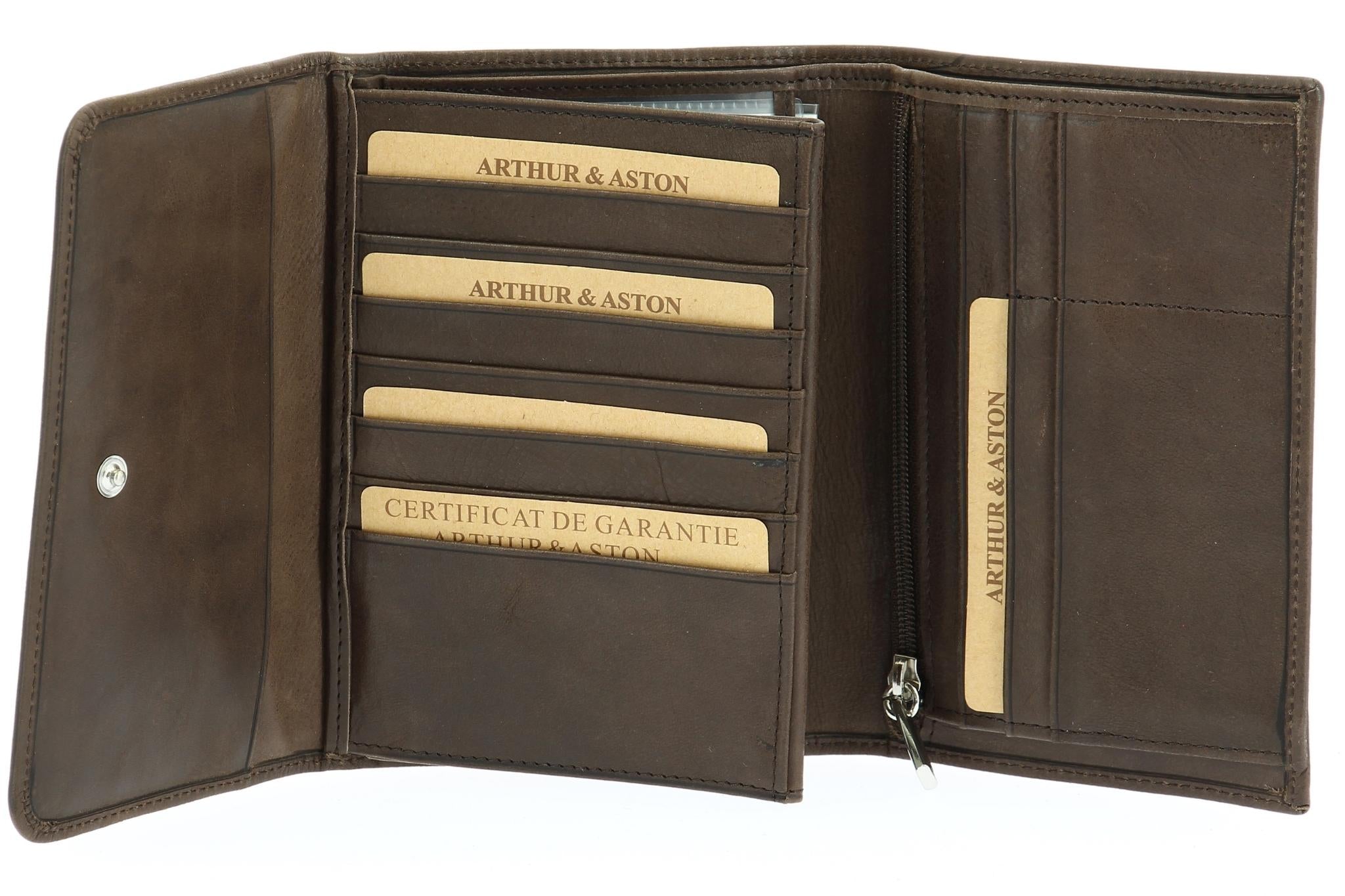 arthur-et-aston-rose-portefeuille-rabat-cuir-huil-noir image 2