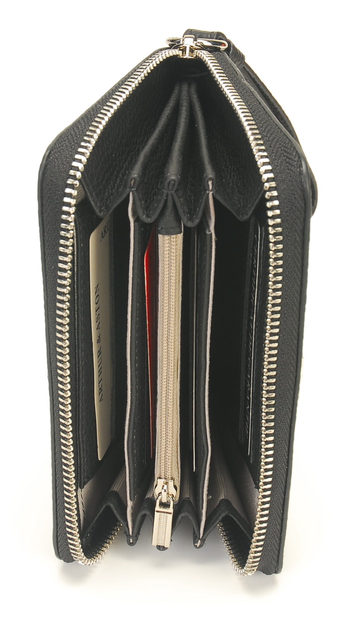 arthur-et-aston-daphn-porte-monnaie-cuir-noir-femme image 2