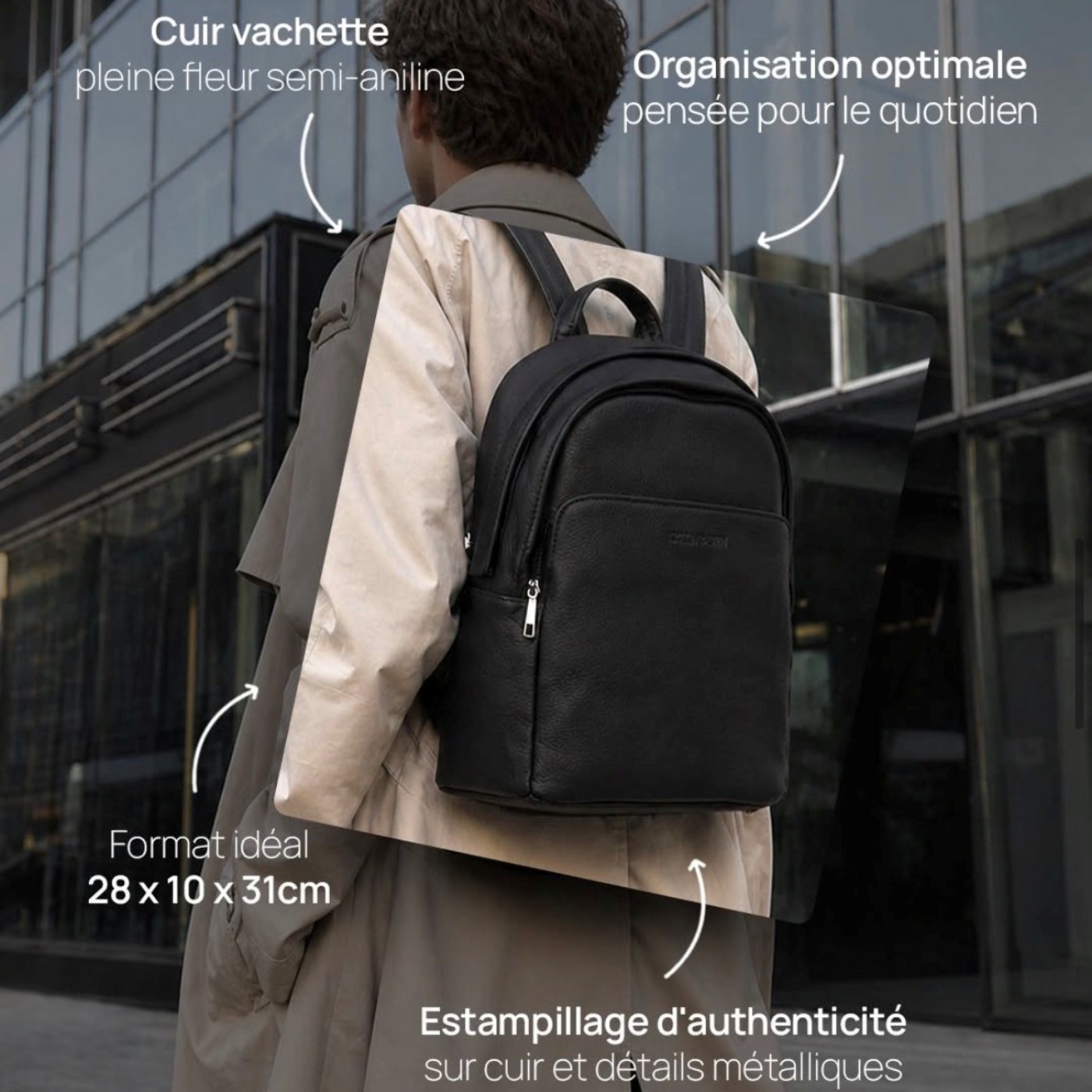 arthur-et-aston-ange-petit-sac-dos-cuir-noir image 2
