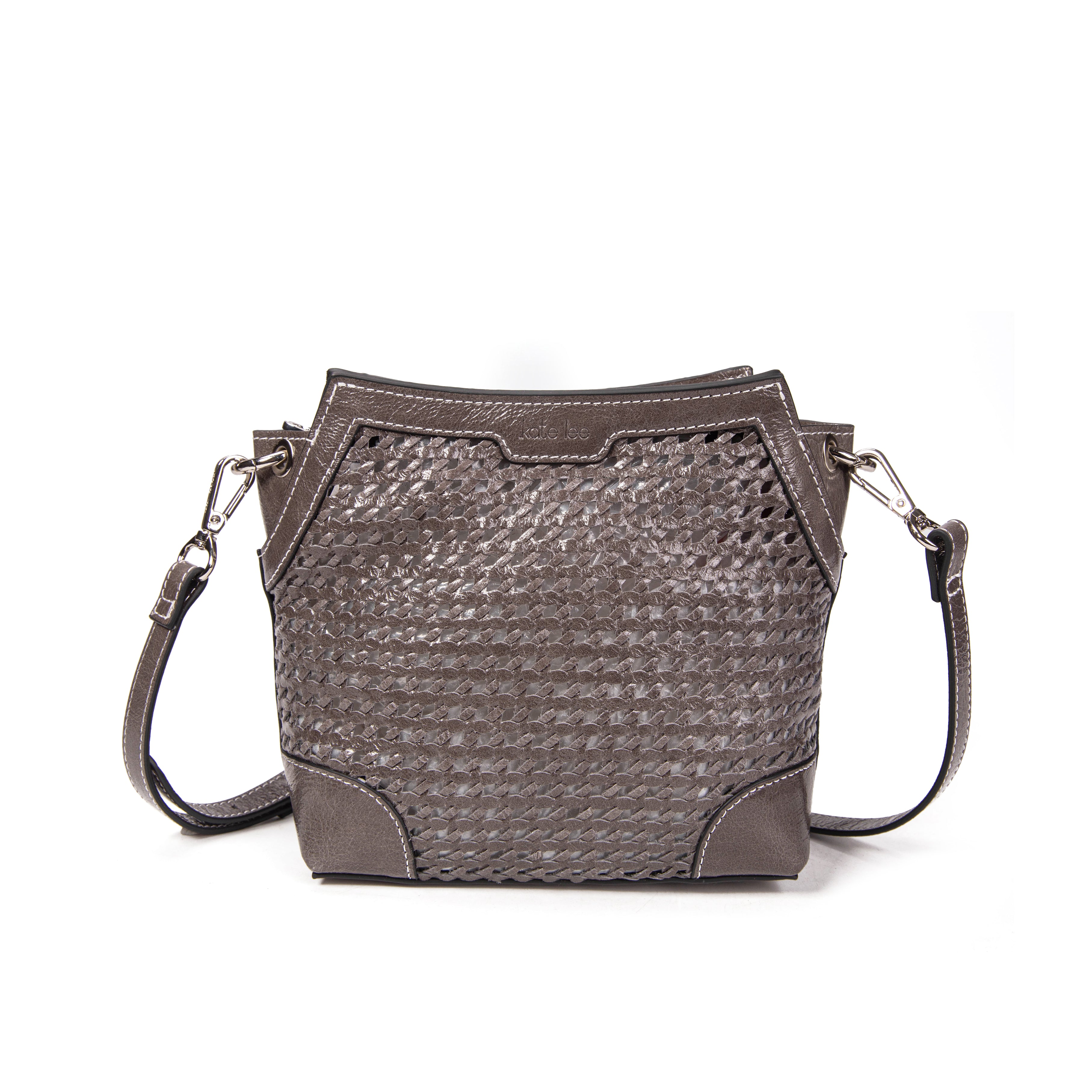 kate-lee-bonbon-sac-bandouli-re-cuir-tress-gris-furlo image 1