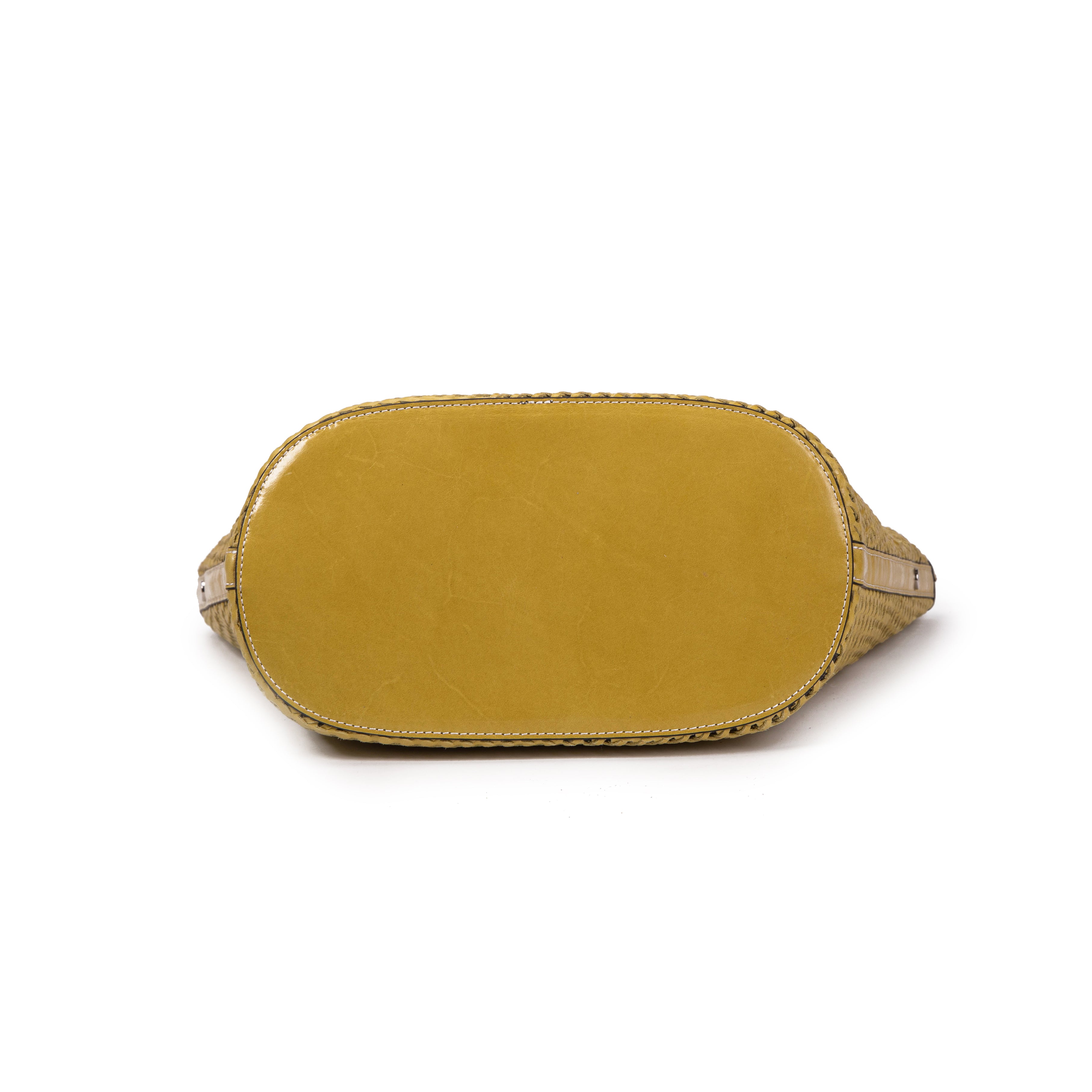 kate-lee-ofine-sac-cabas-cuir-jaune-tress image 5