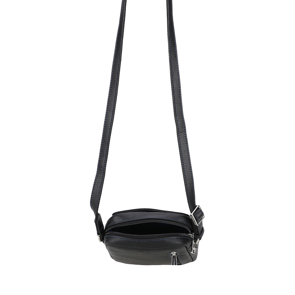 arthur-et-aston-ange-petit-sac-travers-cuir-noir-pleine-fleur image 4